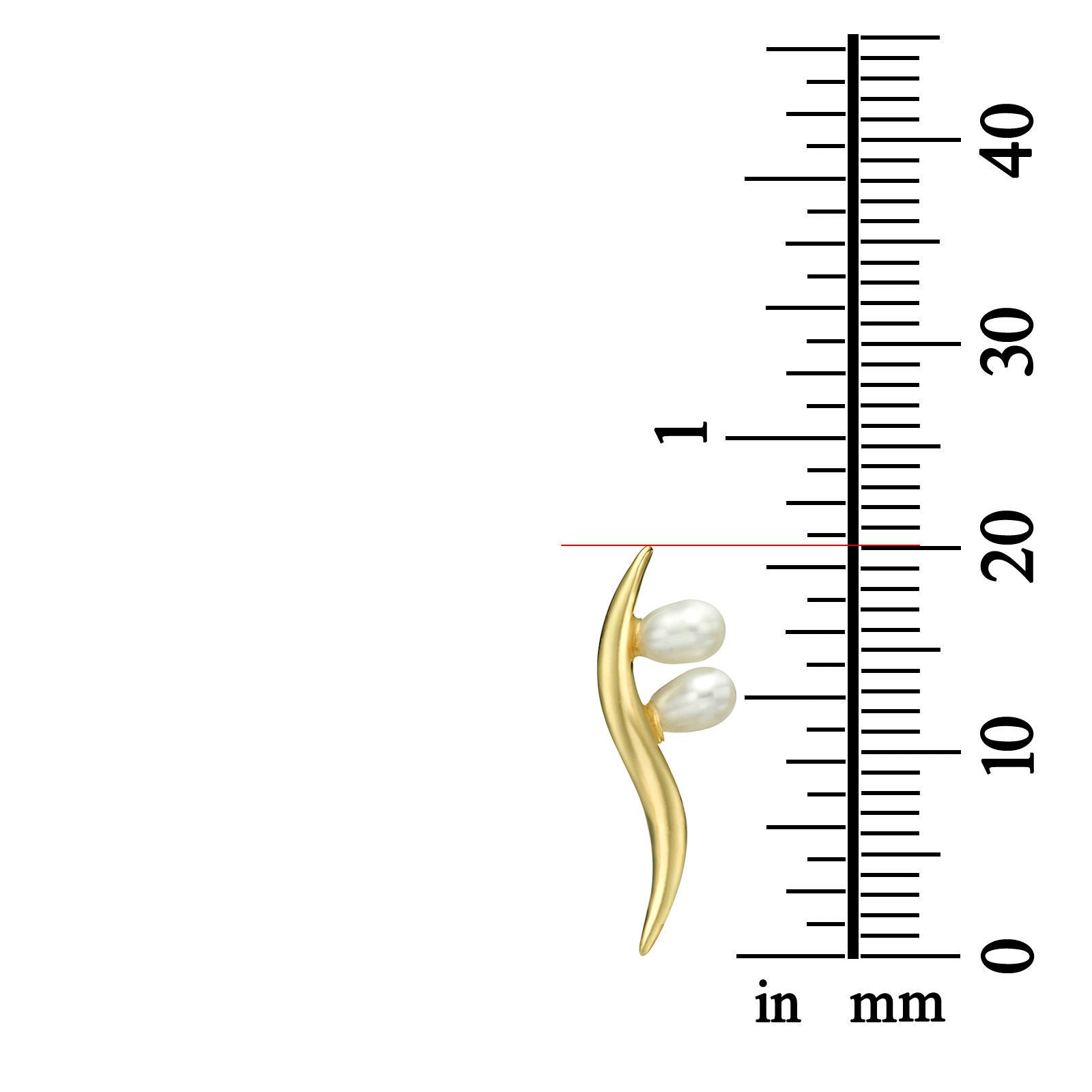עגילים מטפסים מזהב צהוב 14 קראט - כתר צפוני עגילים מטפסים מזהב צהוב 14 קראט - כתר צפוני