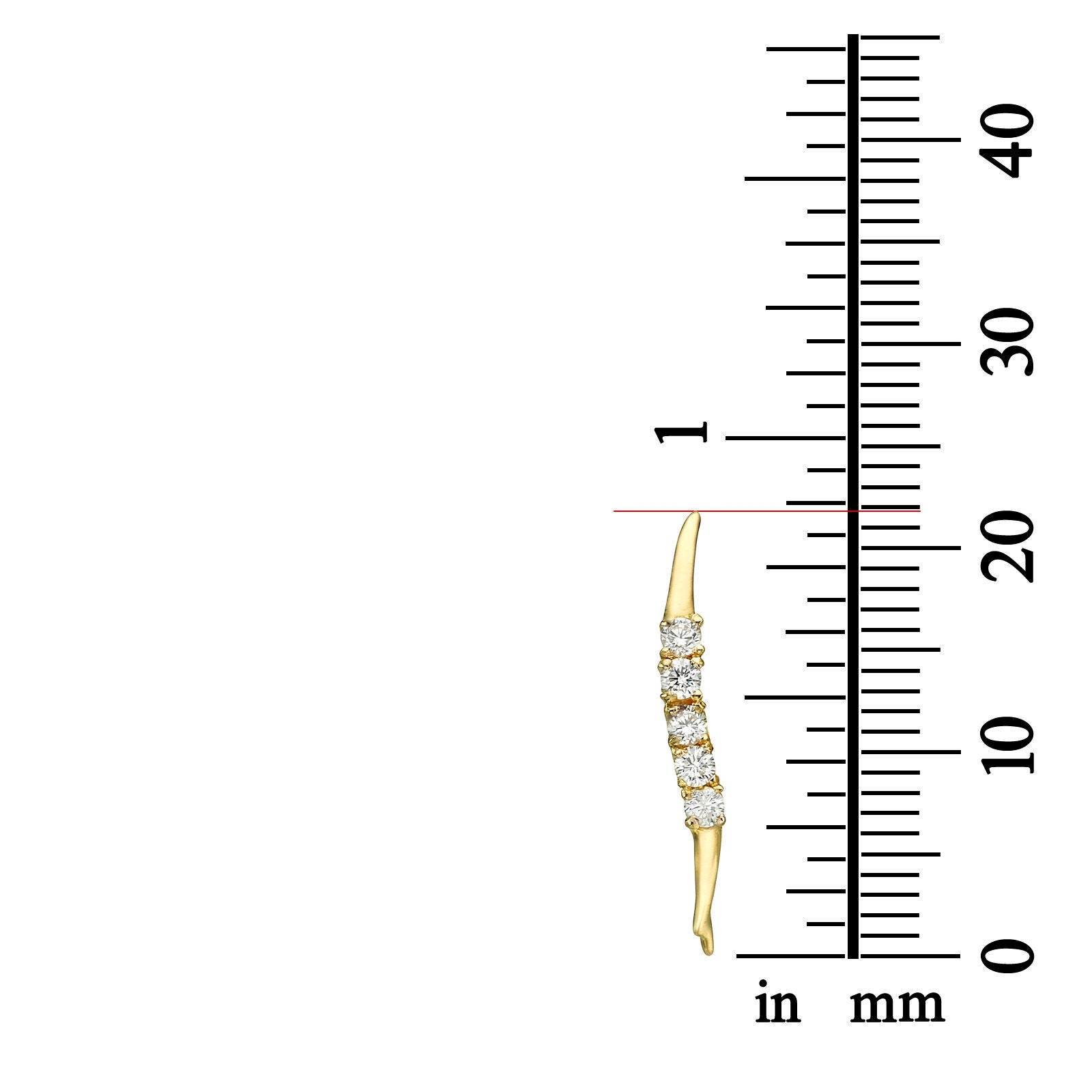 עגילים מטפסים מזהב צהוב 14 קראט - קפאוס עגילים מטפסים מזהב צהוב 14 קראט - קפאוס