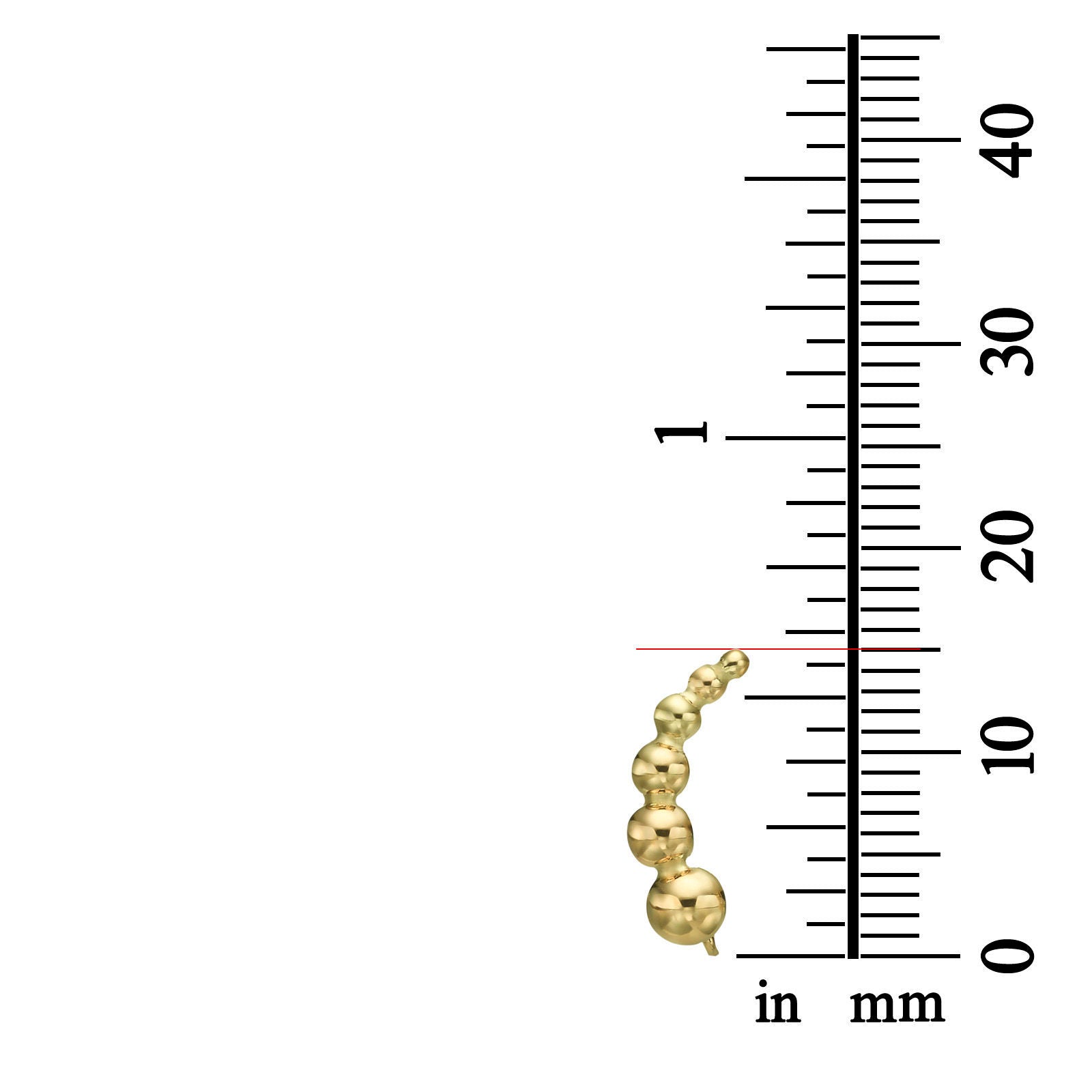 עגילים מטפסים מזהב צהוב 14 קראט - אנדרומדה עגילים מטפסים מזהב צהוב 14 קראט - אנדרומדה