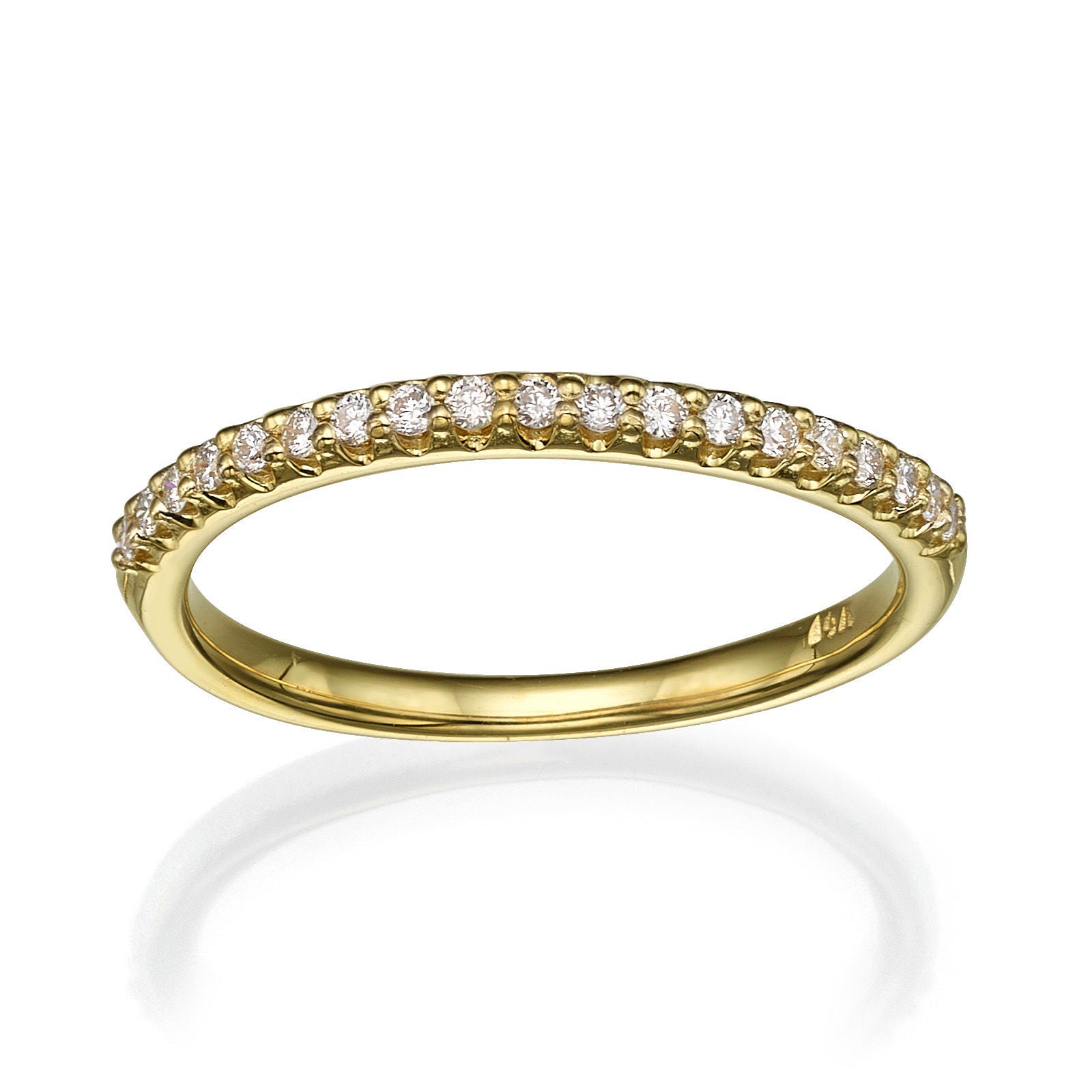 טבעת יהלום מזהב צהוב 14 קראט - נסיכה טבעת יהלום מזהב צהוב 14 קראט - נסיכה