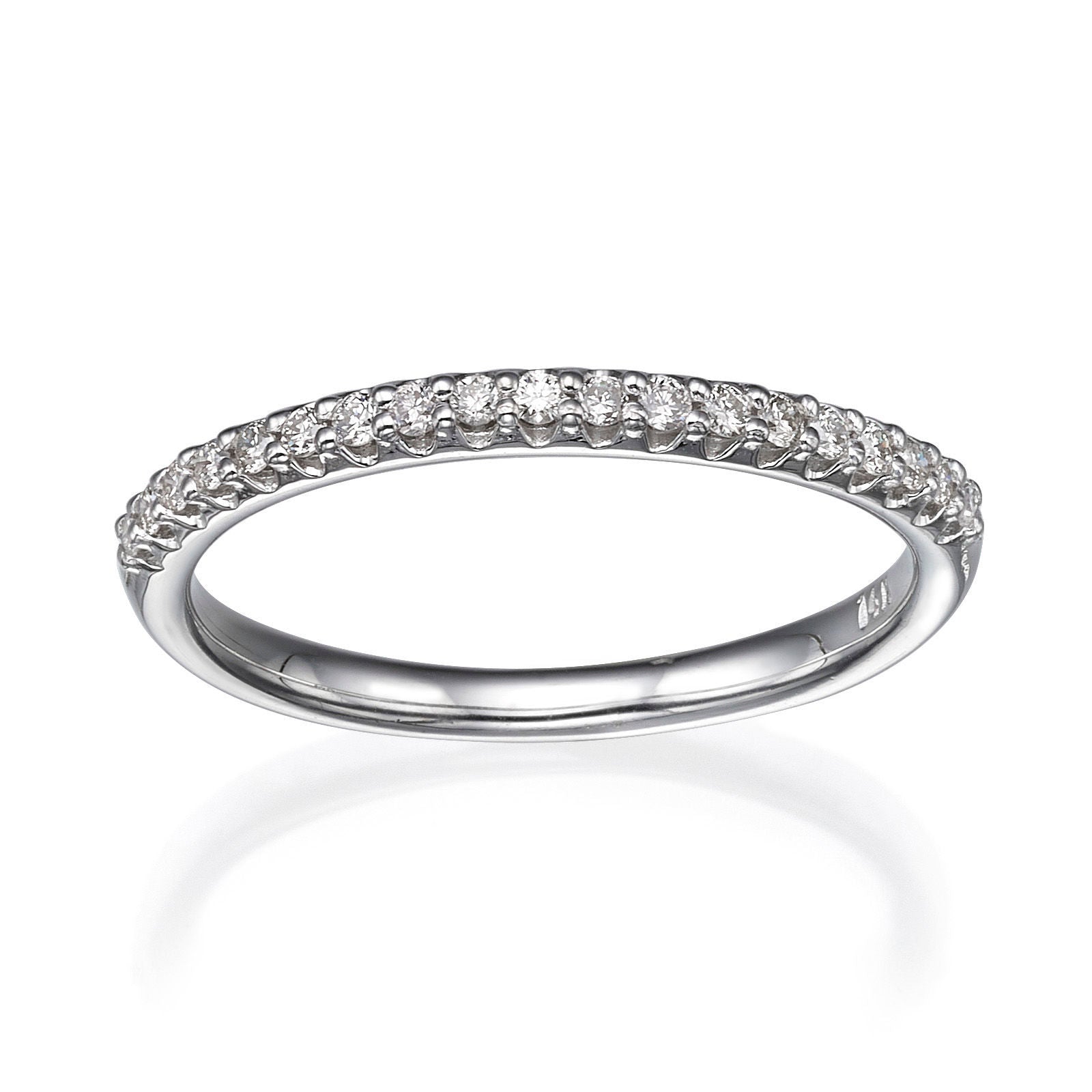 טבעת יהלום מזהב לבן 14 קראט - נסיכת הקרח טבעת יהלום מזהב לבן 14 קראט - נסיכת הקרח