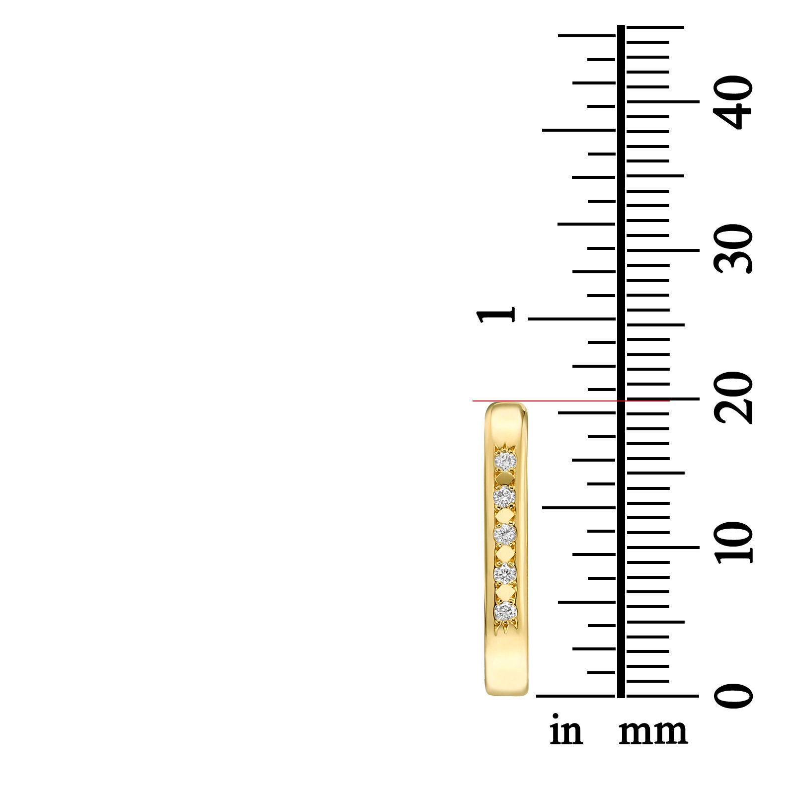 עגילי יהלום חובקים מזהב צהוב 14 קראט - היי-פייב עגילי יהלום חובקים מזהב צהוב 14 קראט - היי-פייב
