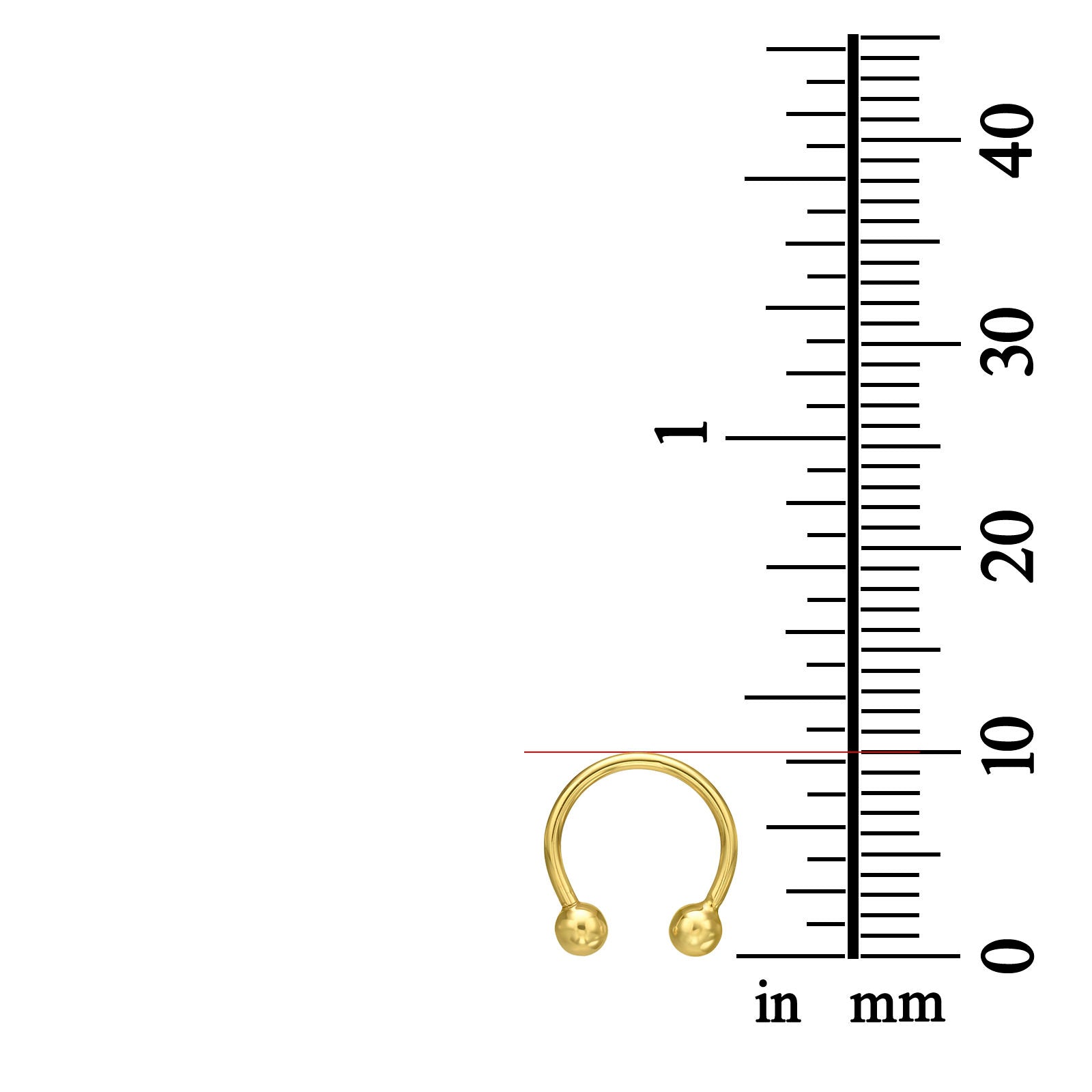 פירסינג לאף / לאוזן מזהב ורוד 14 קראט - ספטום פירסינג לאף / לאוזן מזהב ורוד 14 קראט - ספטום