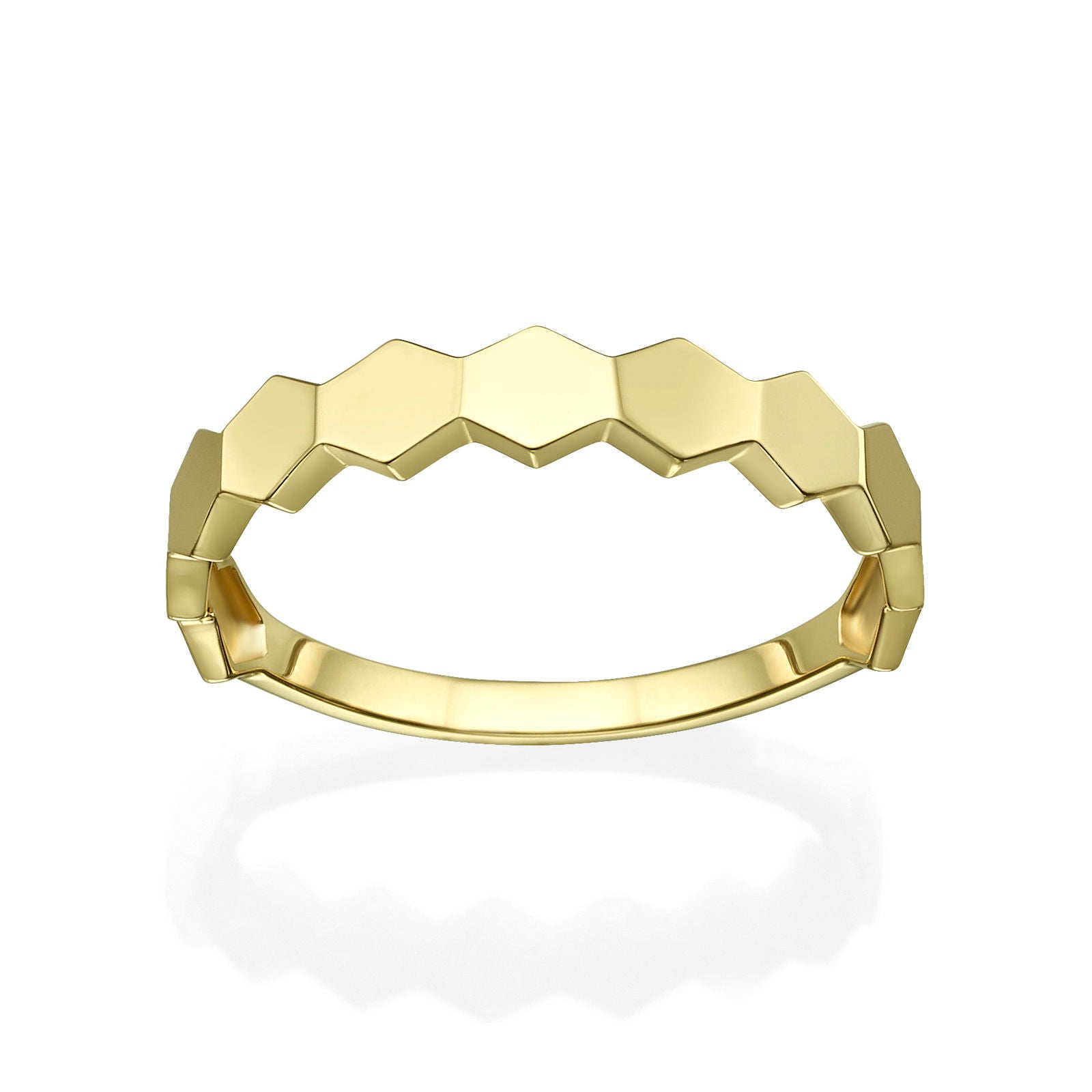 טבעת מזהב צהוב 14 קראט - האני טבעת מזהב צהוב 14 קראט - האני