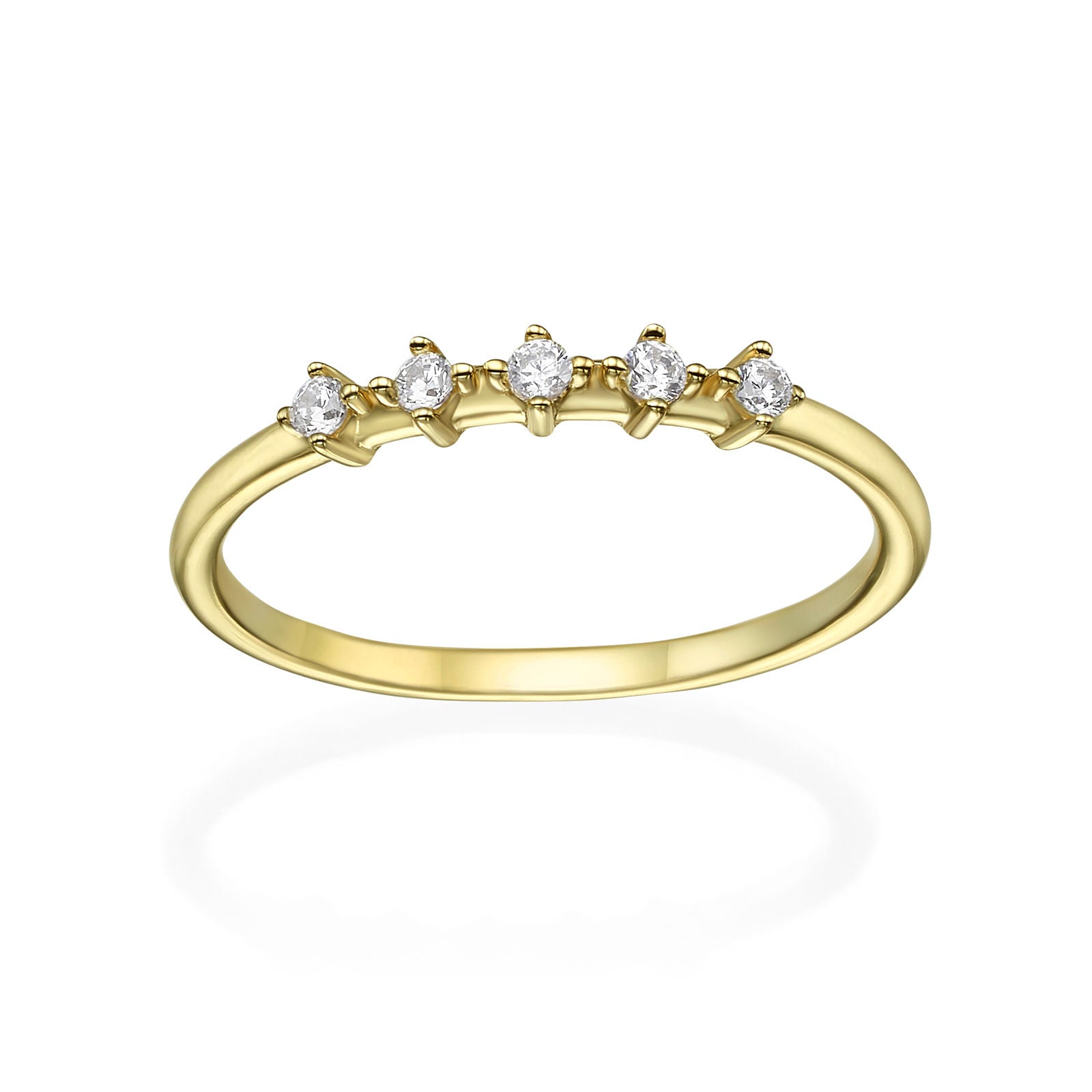 טבעת מזהב צהוב 14 קראט - מייגן טבעת מזהב צהוב 14 קראט - מייגן