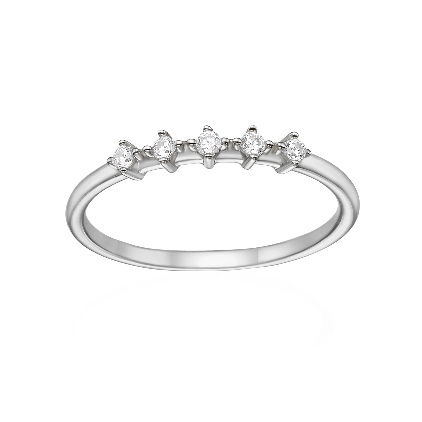 טבעת מזהב לבן 14 קראט - מייגן טבעת מזהב לבן 14 קראט - מייגן