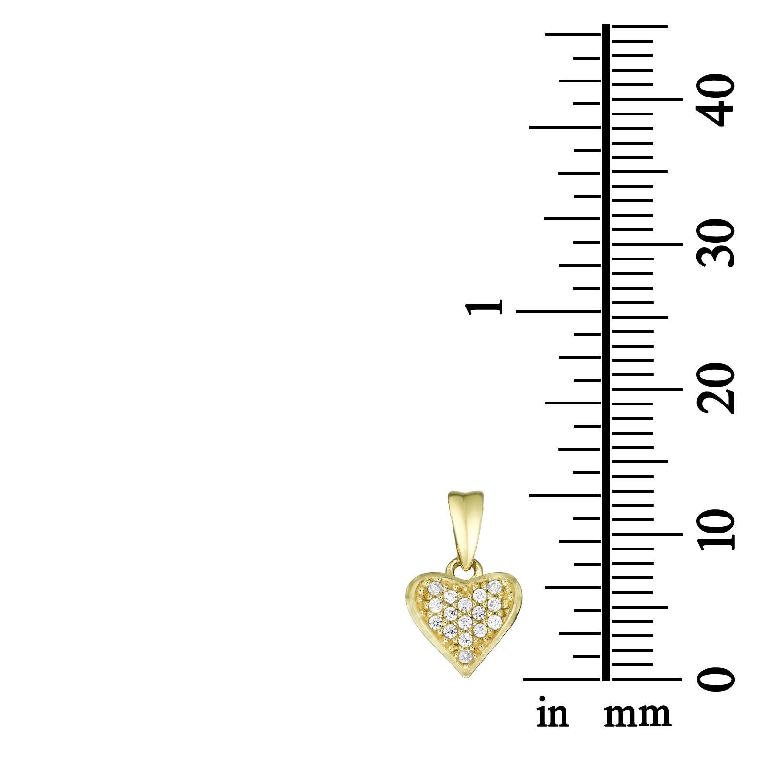 תליון ושרשרת מזהב צהוב - לב מאוהב תליון ושרשרת מזהב צהוב - לב מאוהב
