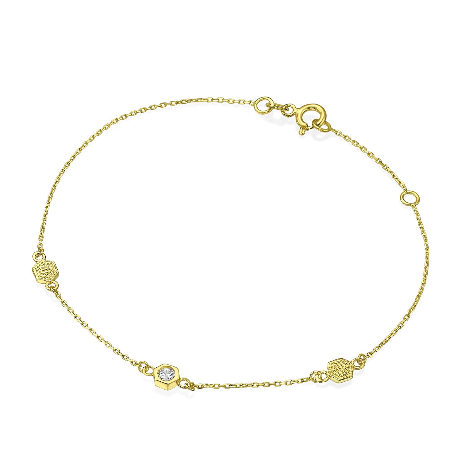 צמיד לאישה מזהב צהוב 14 קראט - קמילה צמיד לאישה מזהב צהוב 14 קראט - קמילה