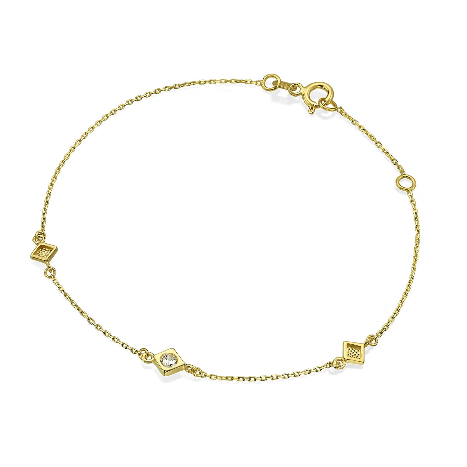 צמיד לאישה מזהב צהוב 14 קראט - בלנקה צמיד לאישה מזהב צהוב 14 קראט - בלנקה