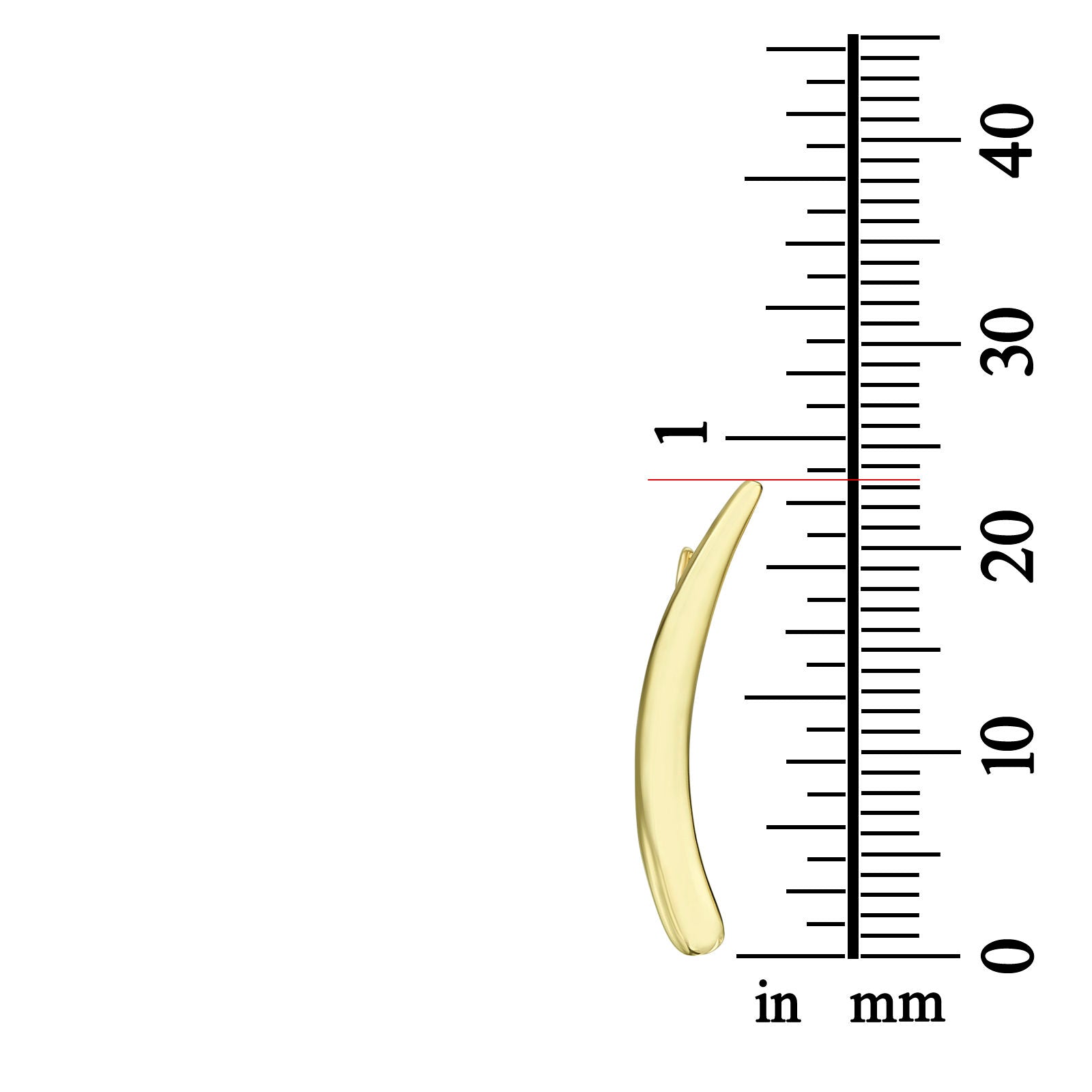 עגילים מטפסים מזהב צהוב 14 קראט - לילי עגילים מטפסים מזהב צהוב 14 קראט - לילי