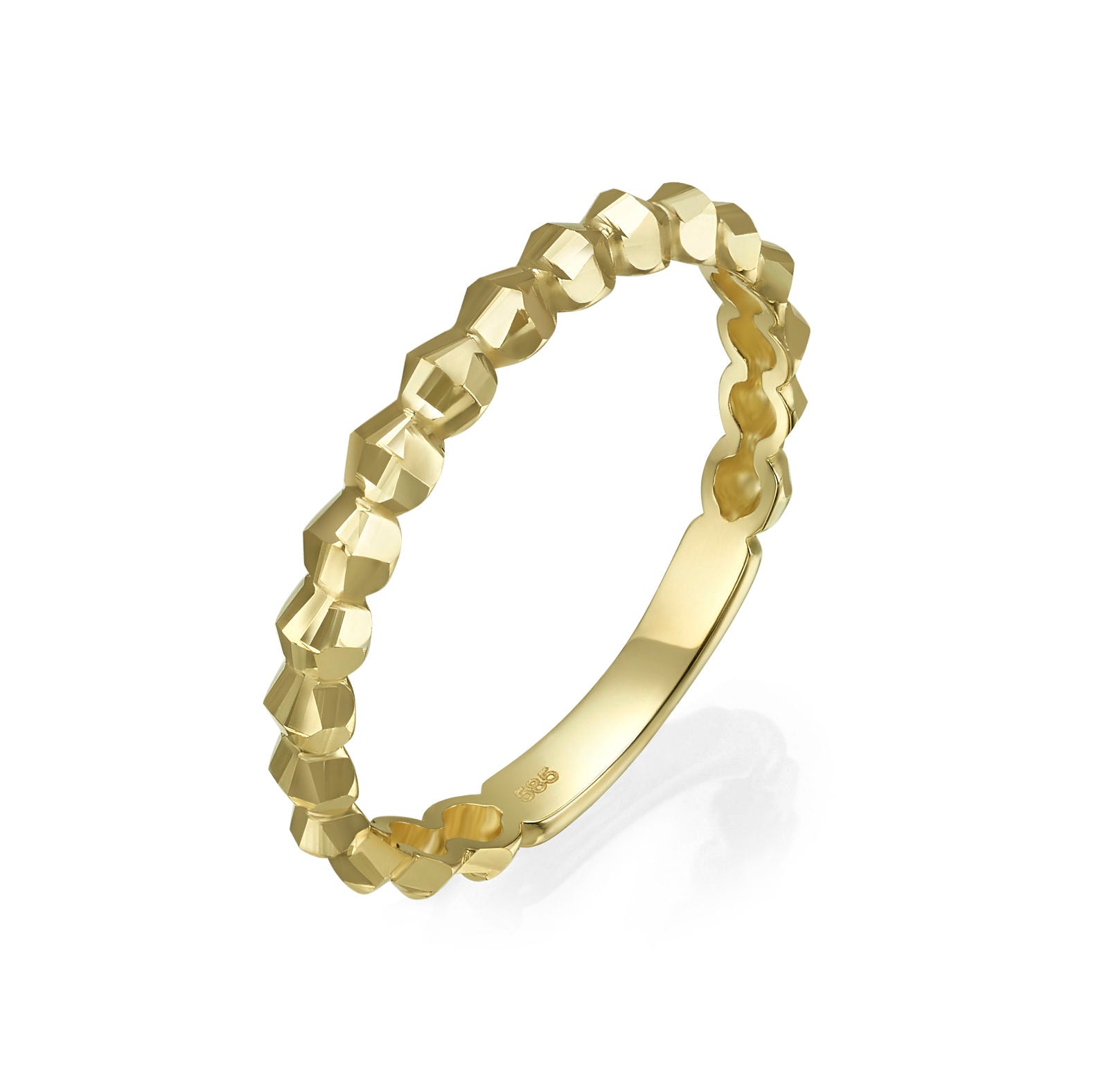 טבעת מזהב צהוב 14 קראט - שר טבעת מזהב צהוב 14 קראט - שר