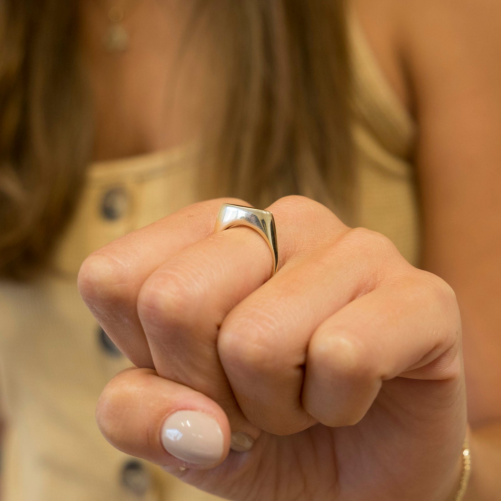 טבעת מזהב צהוב 14 קראט - מונקו טבעת מזהב צהוב 14 קראט - מונקו