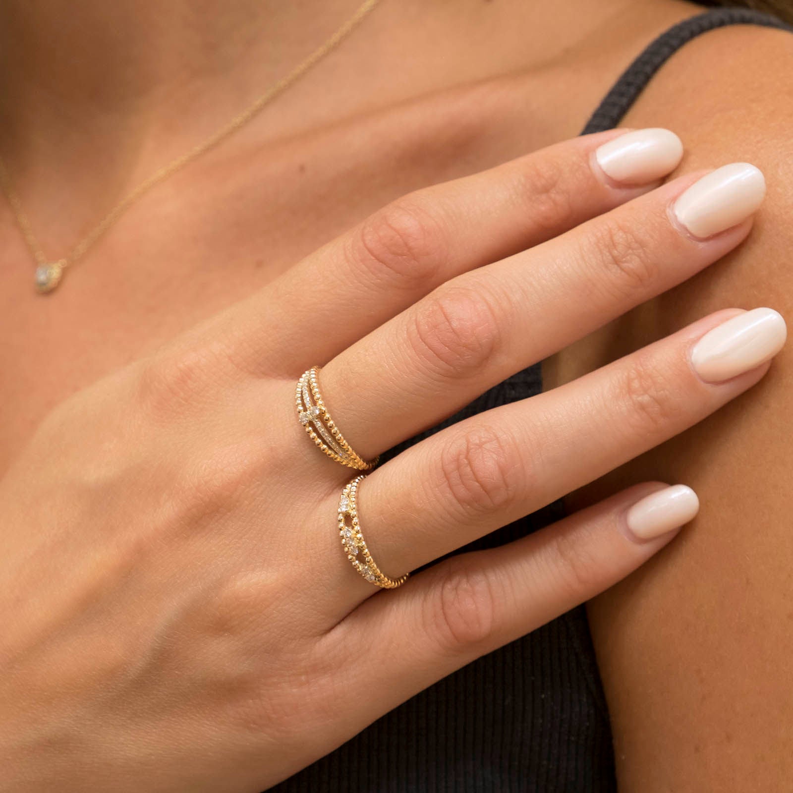 טבעת יהלום מזהב צהוב 14 קראט - קיילי טבעת יהלום מזהב צהוב 14 קראט - קיילי