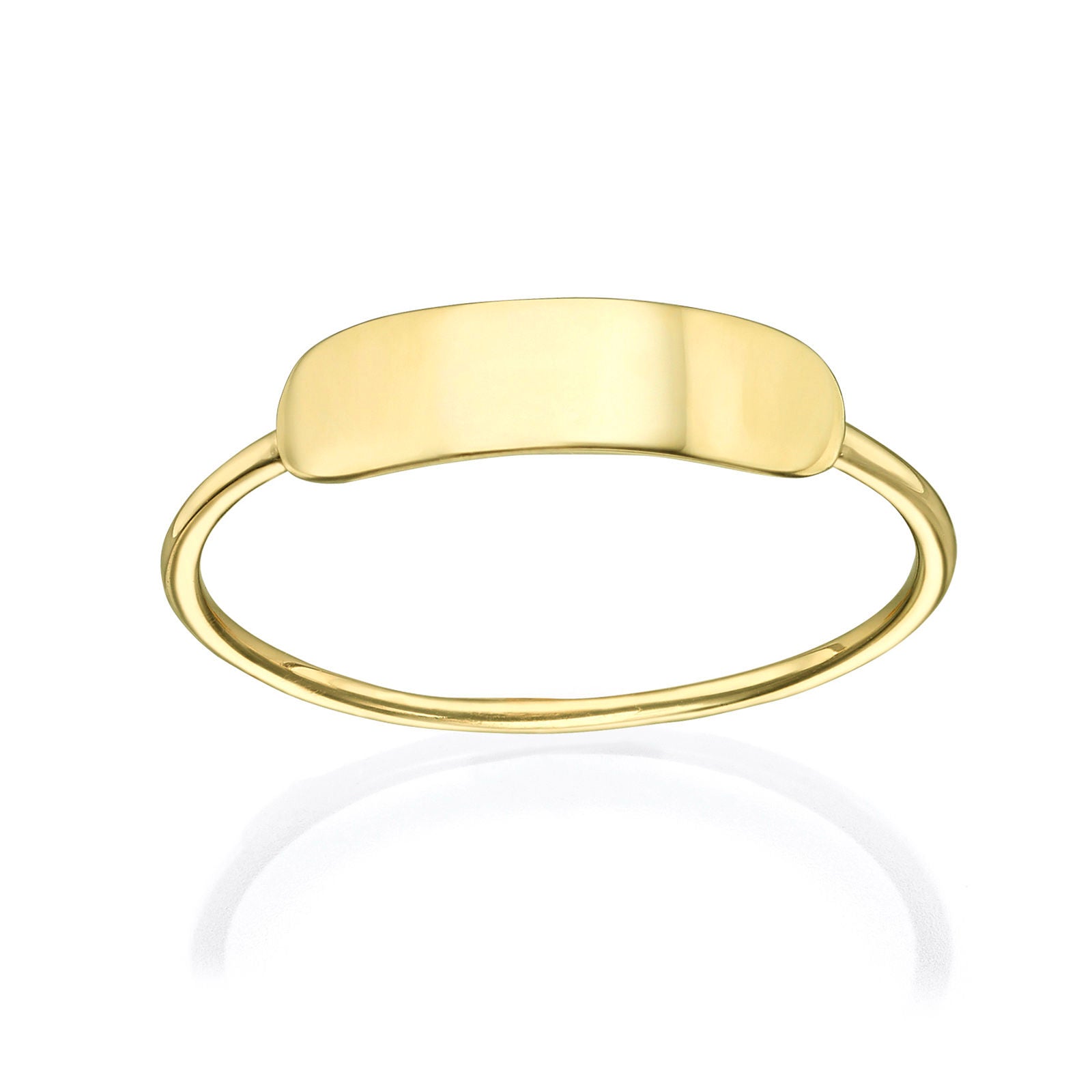 טבעת לאישה מזהב צהוב 14 קראט - חותם טורינו טבעת לאישה מזהב צהוב 14 קראט - חותם טורינו