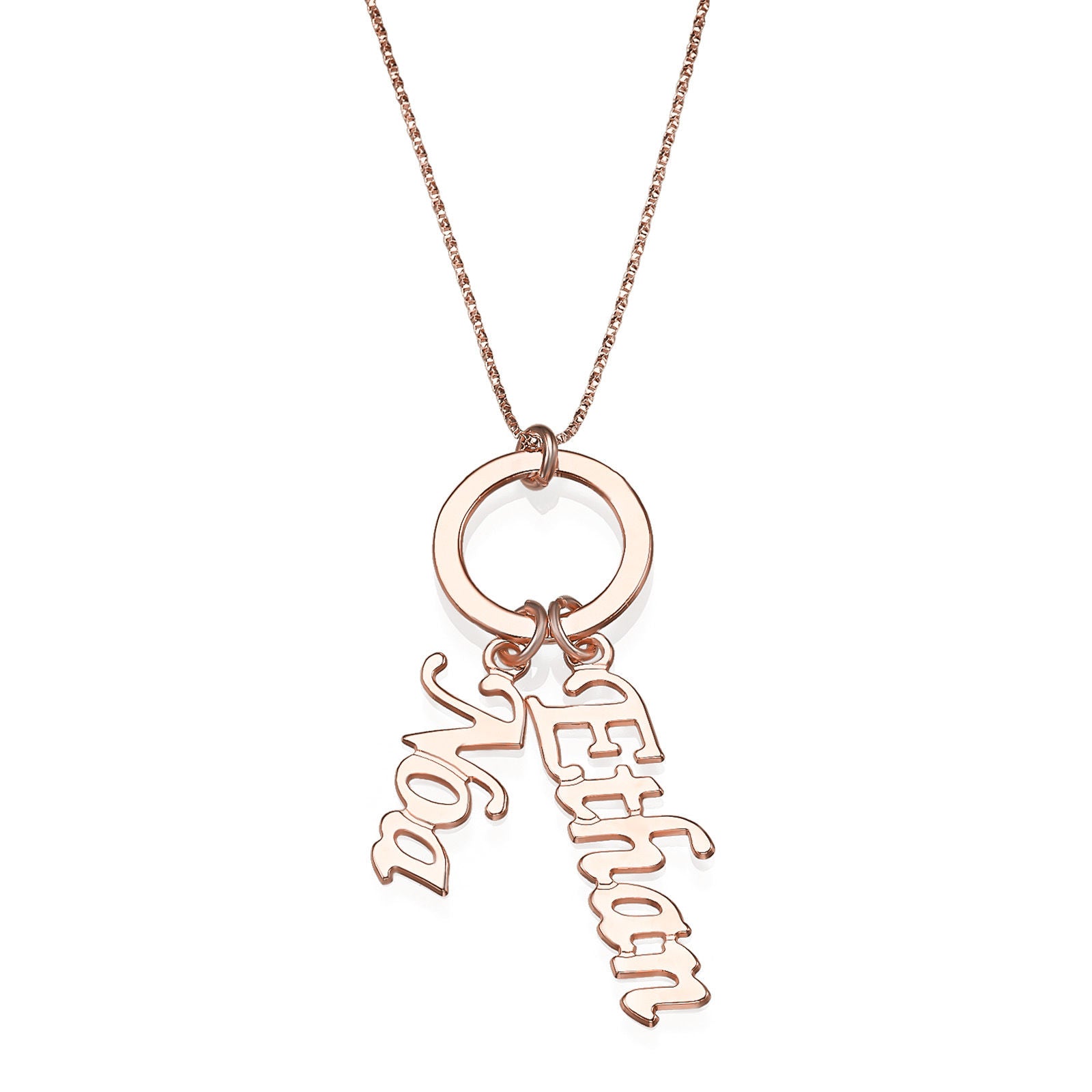 תליון מזהב ורוד 14 קראט - מעגל החיים עם שם תליון מזהב ורוד 14 קראט - מעגל החיים עם שם