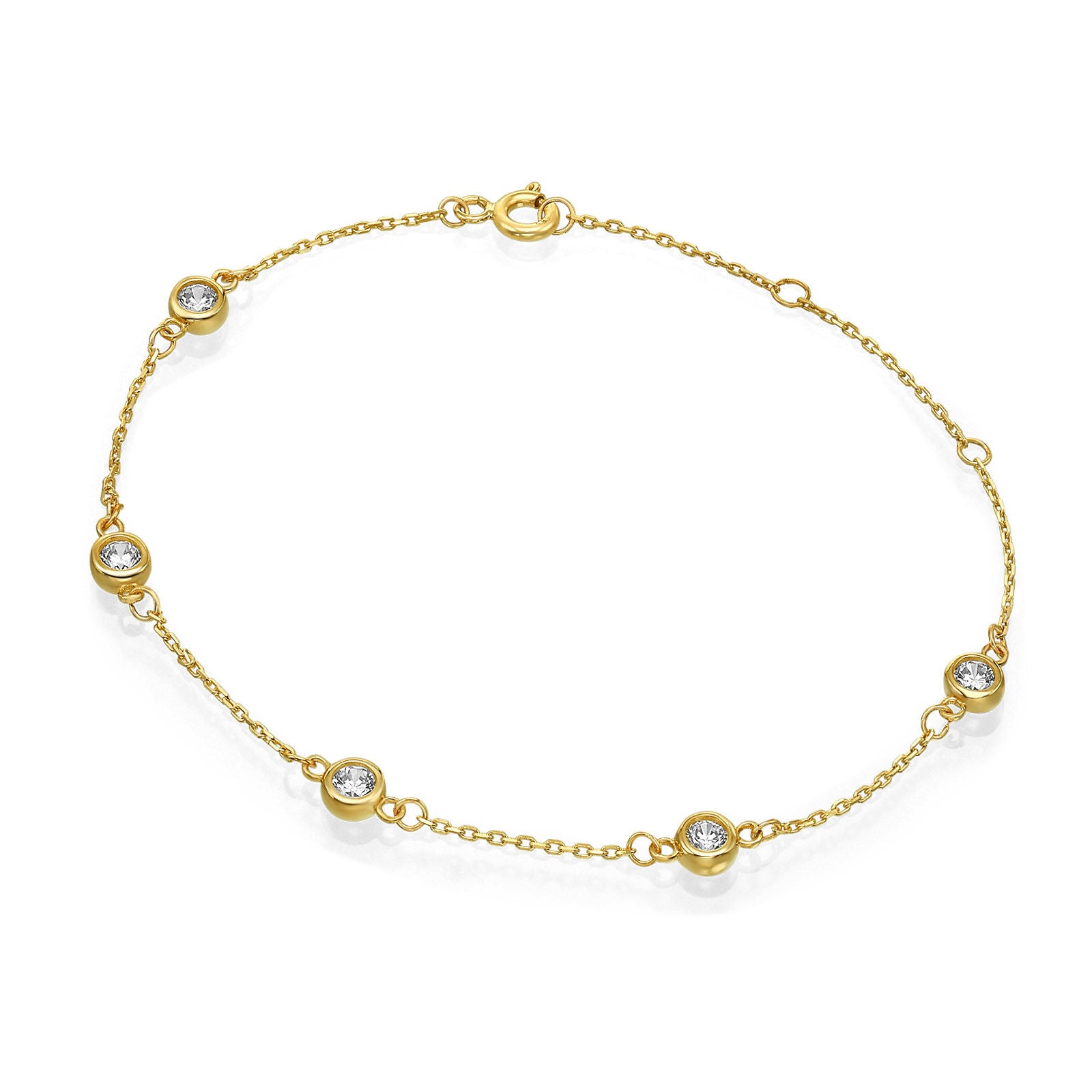 צמיד לאישה מזהב צהוב 14 קראט - בלייק צמיד לאישה מזהב צהוב 14 קראט - בלייק