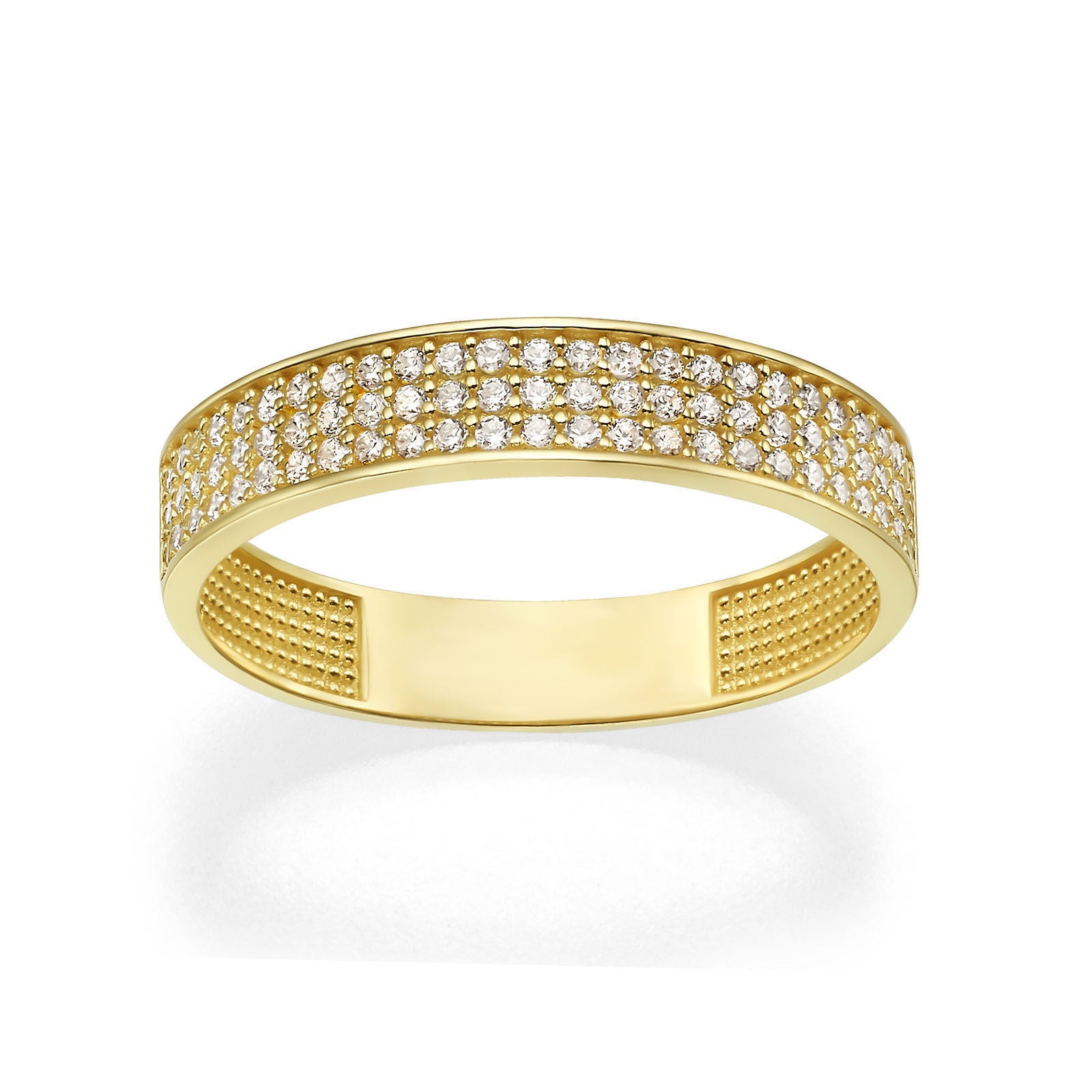 טבעת מזהב צהוב 14 קראט - קלייר טבעת מזהב צהוב 14 קראט - קלייר