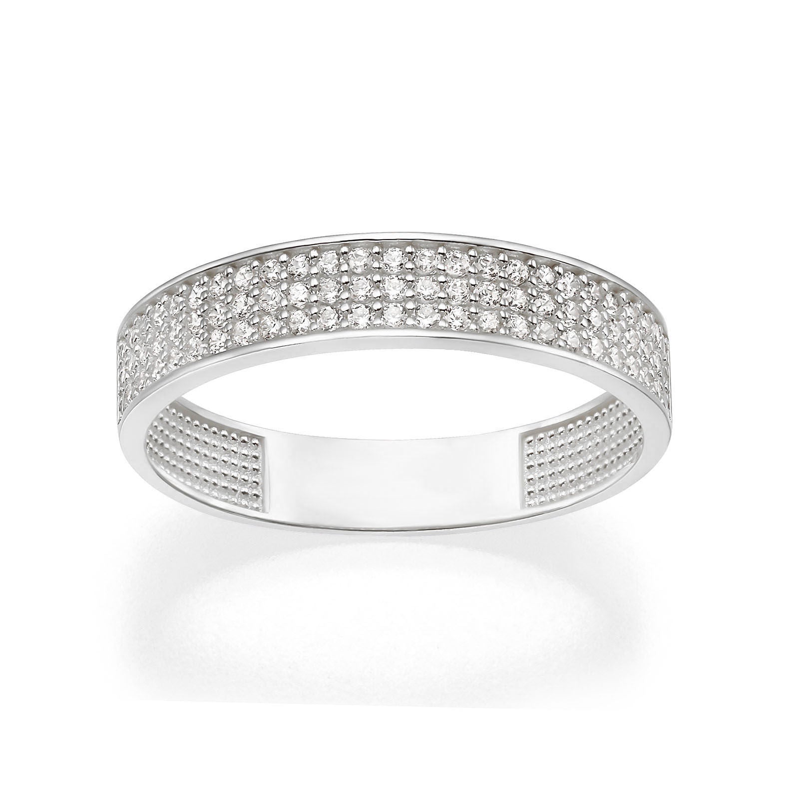 טבעת מזהב לבן 14 קראט - קלייר טבעת מזהב לבן 14 קראט - קלייר