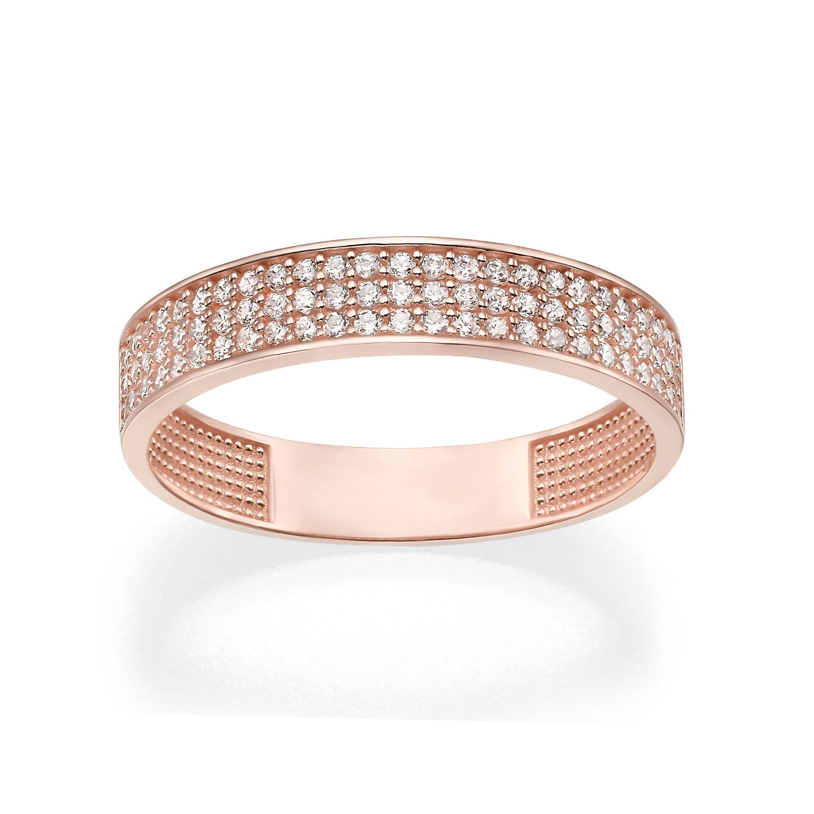 טבעת מזהב ורוד 14 קראט - קלייר טבעת מזהב ורוד 14 קראט - קלייר