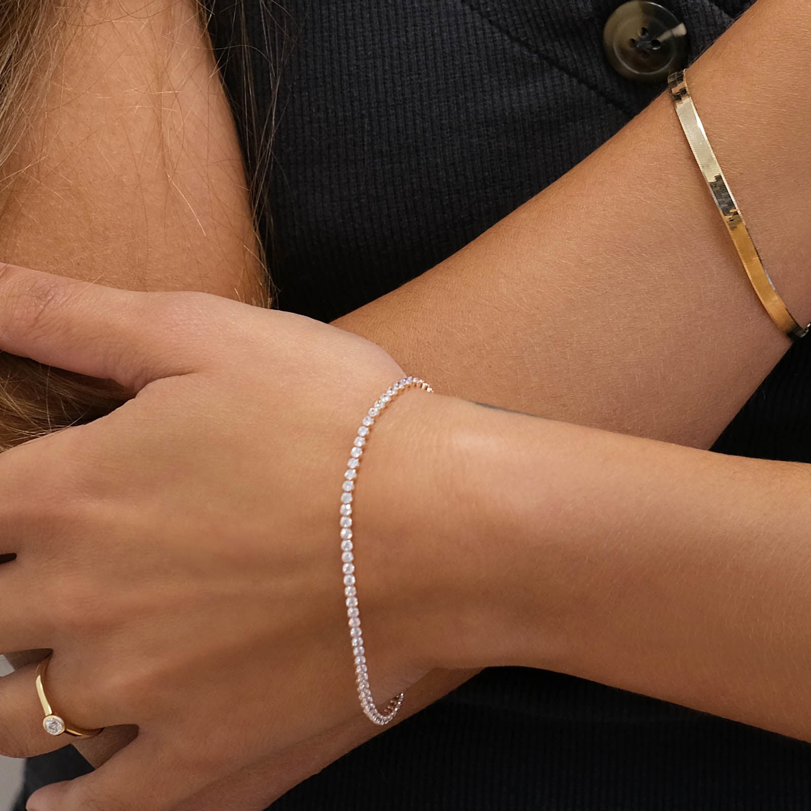 צמיד לאישה מזהב ורוד 14 קראט - דנוור צמיד לאישה מזהב ורוד 14 קראט - דנוור