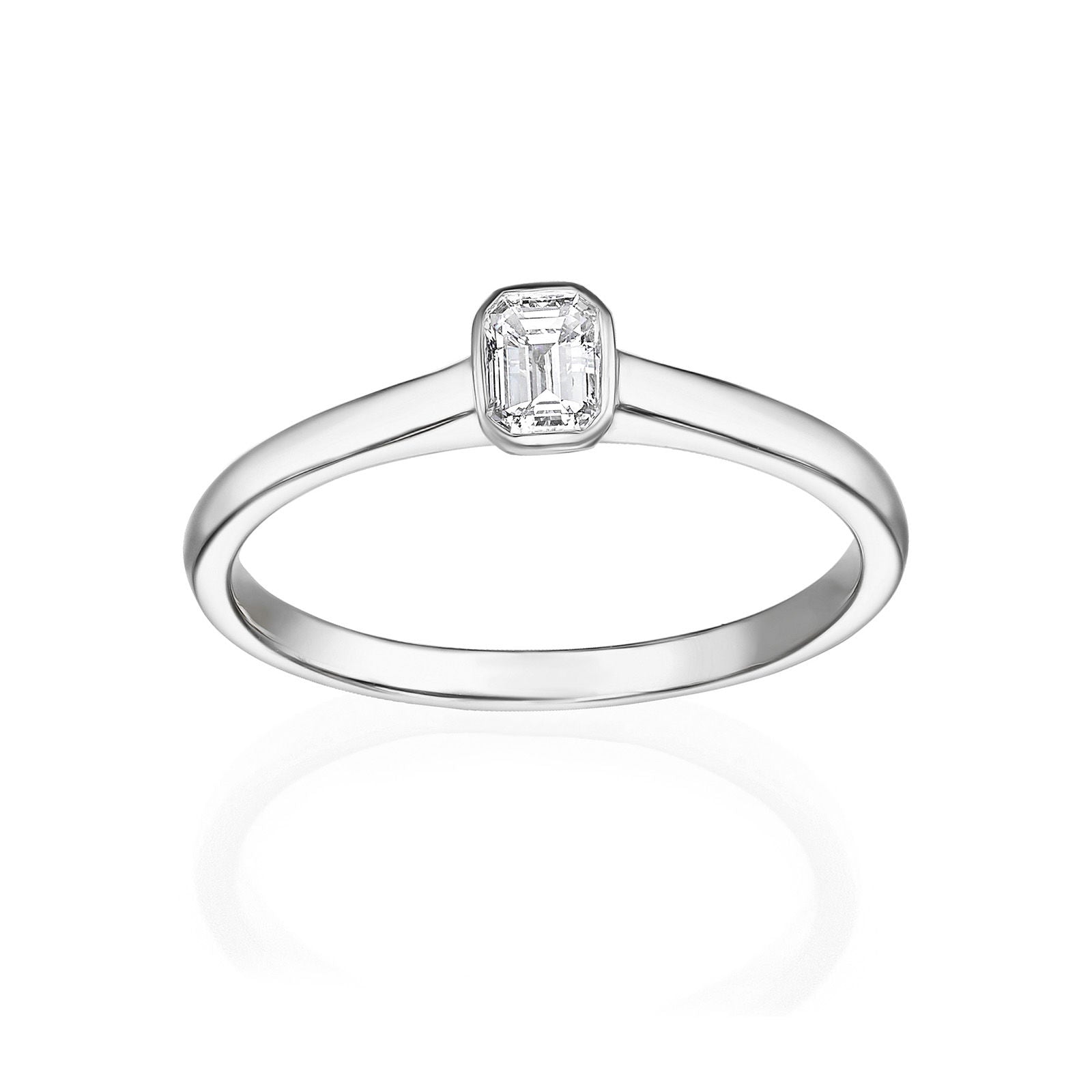 טבעת יהלומים מזהב לבן 14 קראט - סקיי טבעת יהלומים מזהב לבן 14 קראט - סקיי