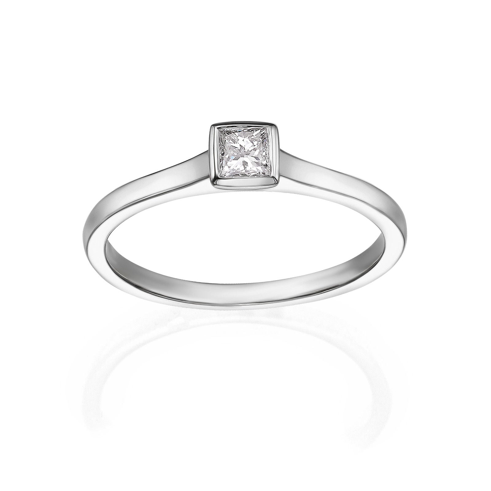 טבעת יהלומים מזהב לבן 14 קראט - קאיה טבעת יהלומים מזהב לבן 14 קראט - קאיה