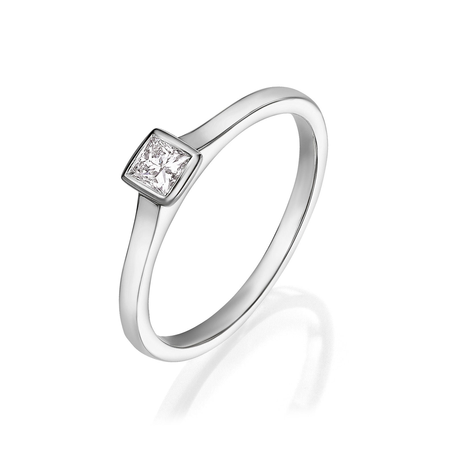 טבעת יהלומים מזהב לבן 14 קראט - קאיה טבעת יהלומים מזהב לבן 14 קראט - קאיה