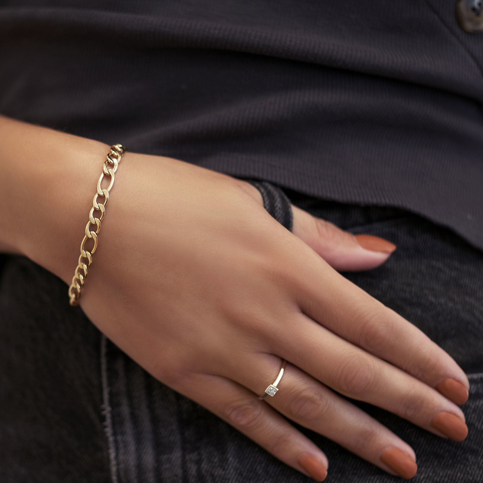 צמיד לאישה מזהב צהוב 14 קראט - פיגרו צמיד לאישה מזהב צהוב 14 קראט - פיגרו