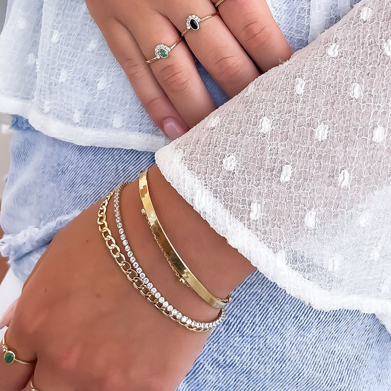 צמיד לאישה מזהב צהוב 14 קראט - מרבד הקסמים צמיד לאישה מזהב צהוב 14 קראט - מרבד הקסמים