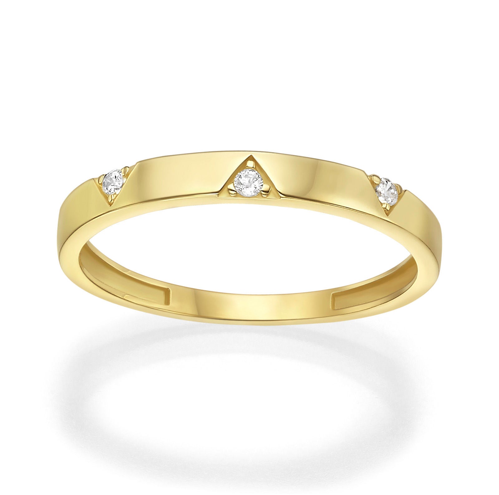 טבעת לנשים מזהב צהוב 14 קראט - ברין טבעת לנשים מזהב צהוב 14 קראט - ברין