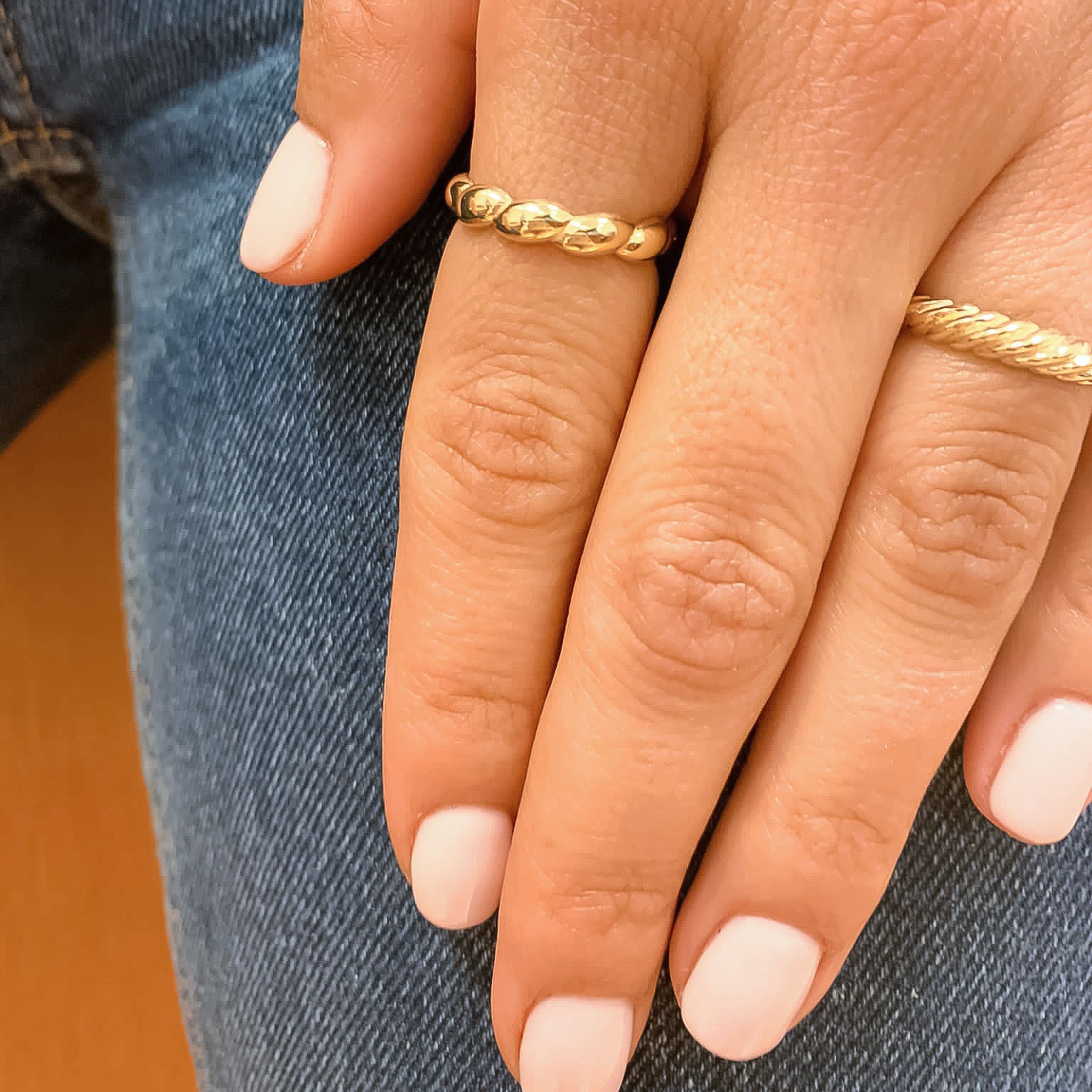 טבעת לנשים מזהב צהוב 14 קראט - סטייסי טבעת לנשים מזהב צהוב 14 קראט - סטייסי