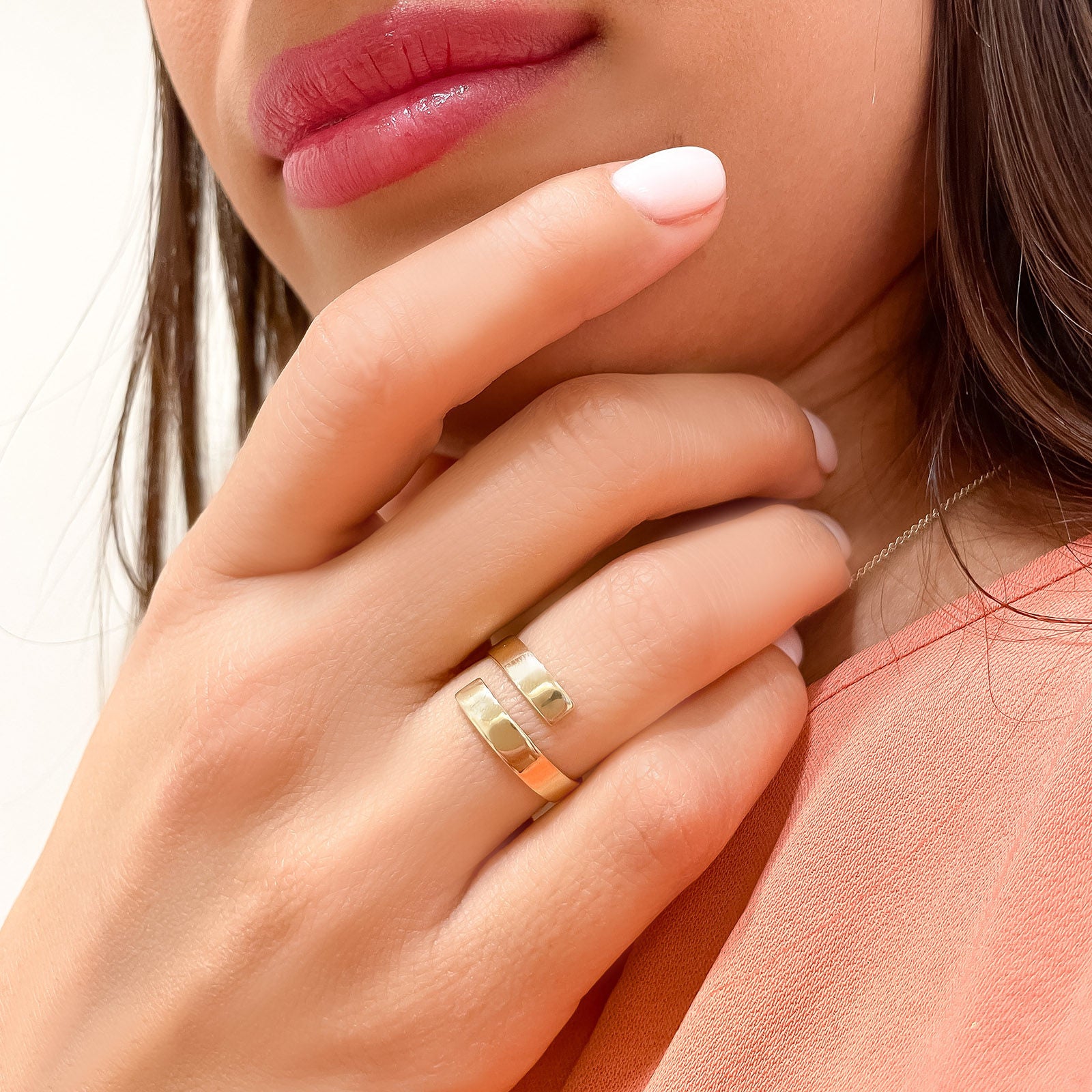 טבעת לנשים מזהב צהוב 14 קראט - מולאן טבעת לנשים מזהב צהוב 14 קראט - מולאן