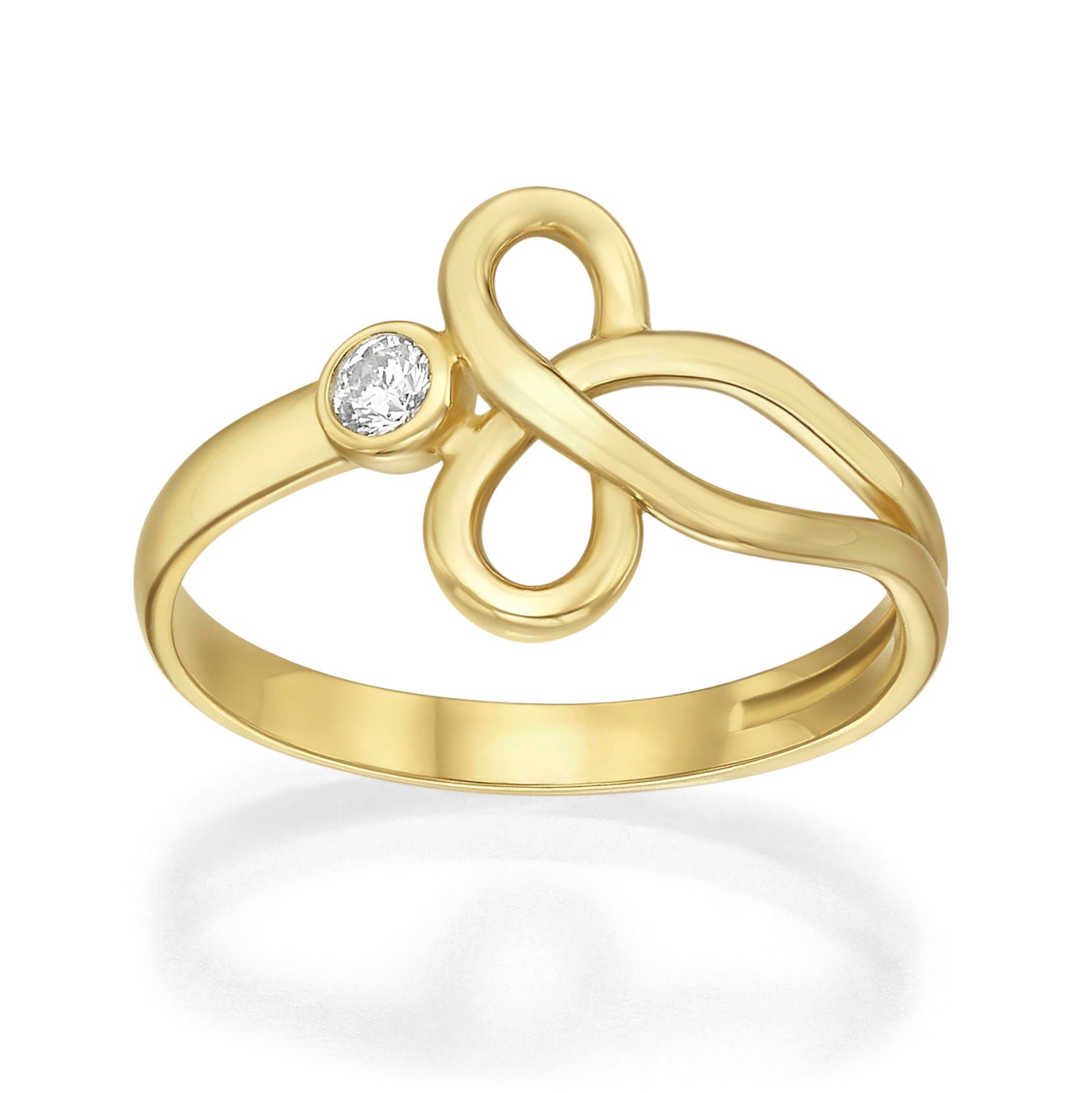 טבעת לנשים מזהב צהוב 14 קראט - גאיה טבעת לנשים מזהב צהוב 14 קראט - גאיה