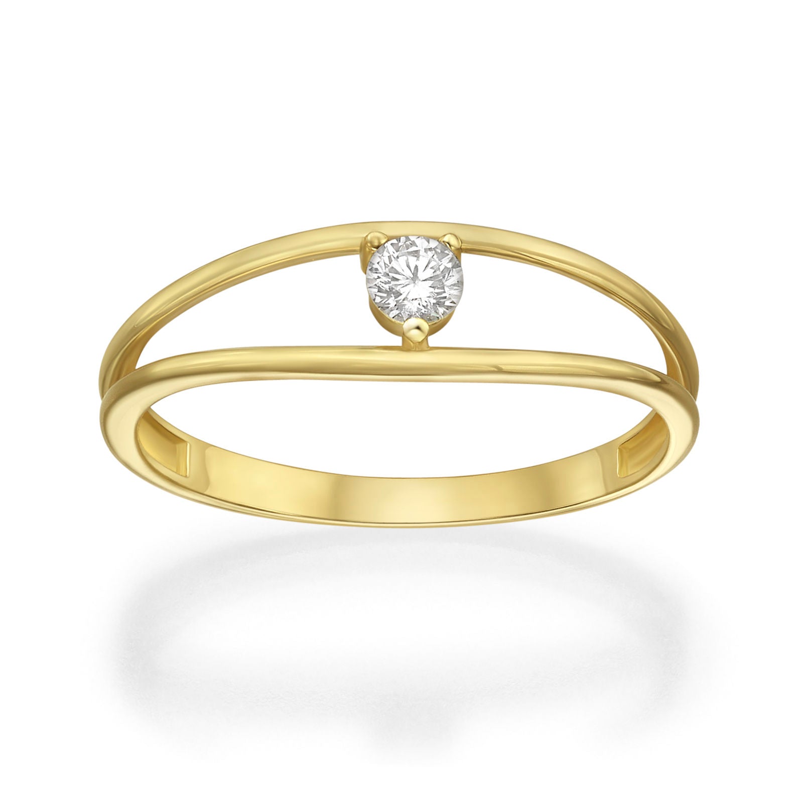 טבעת לנשים מזהב צהוב 14 קראט - ארין טבעת לנשים מזהב צהוב 14 קראט - ארין