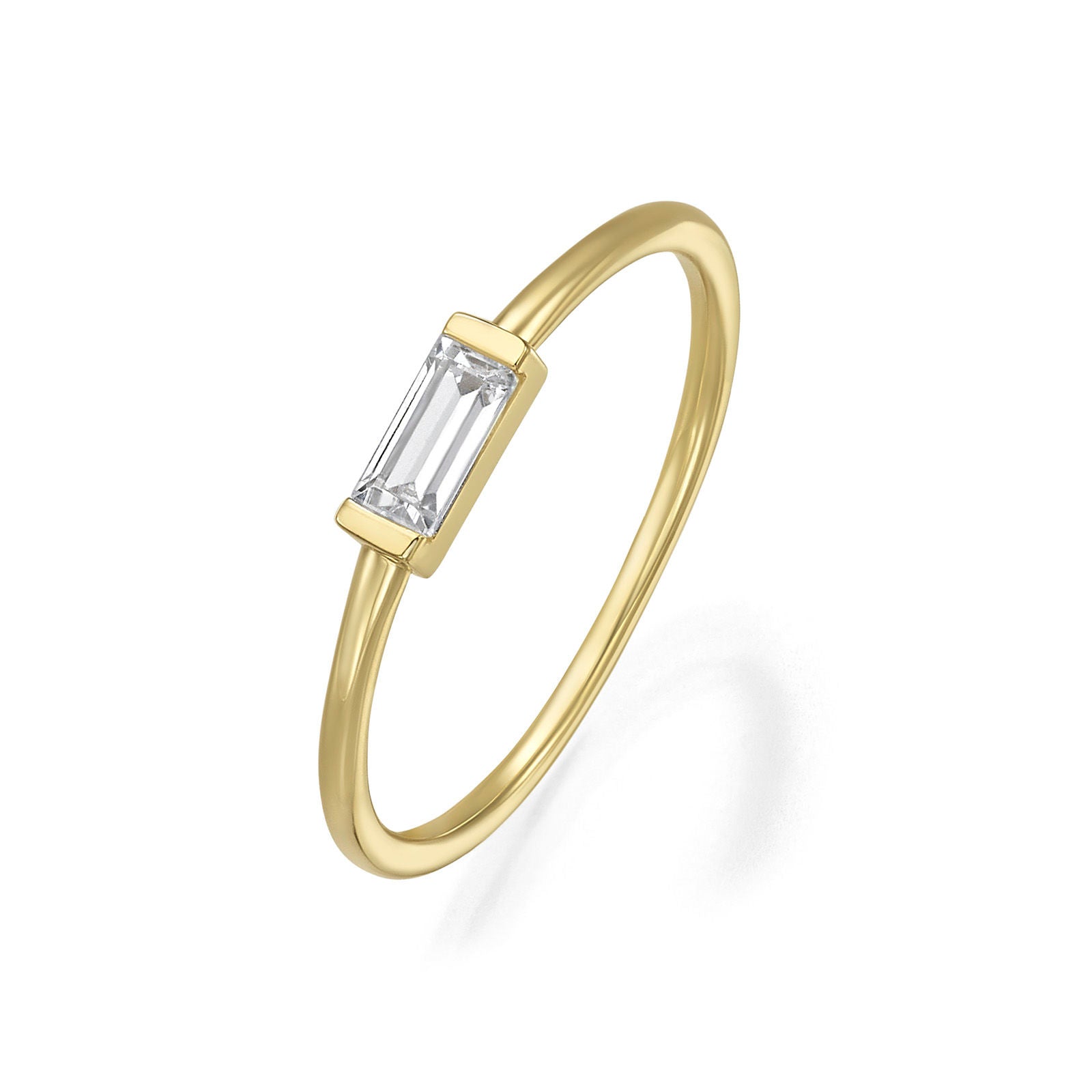 טבעת לנשים מזהב צהוב 14 קראט - לקסי בהירה טבעת לנשים מזהב צהוב 14 קראט - לקסי בהירה