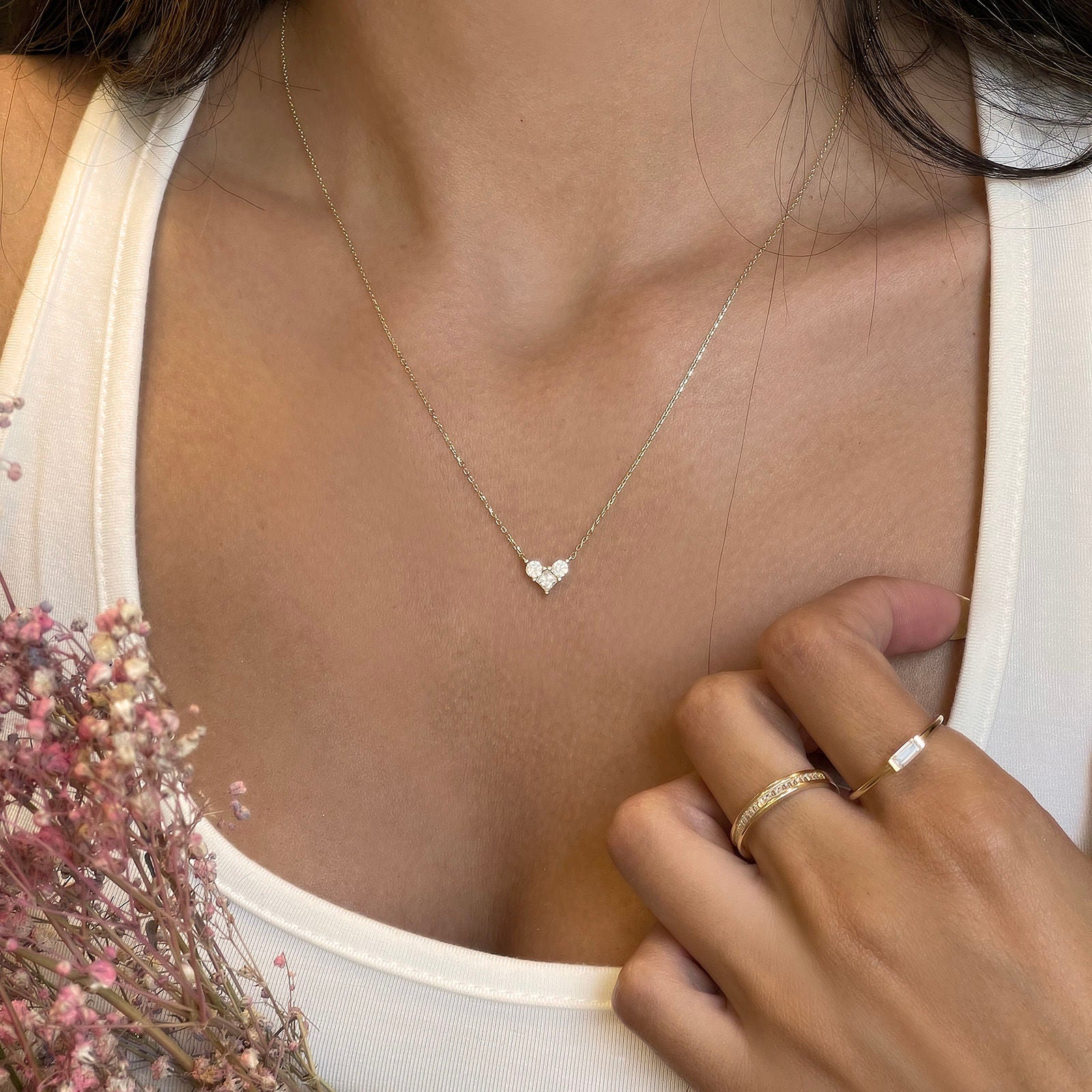 תליון ושרשרת מזהב צהוב 14 קראט - לב סופיה תליון ושרשרת מזהב צהוב 14 קראט - לב סופיה