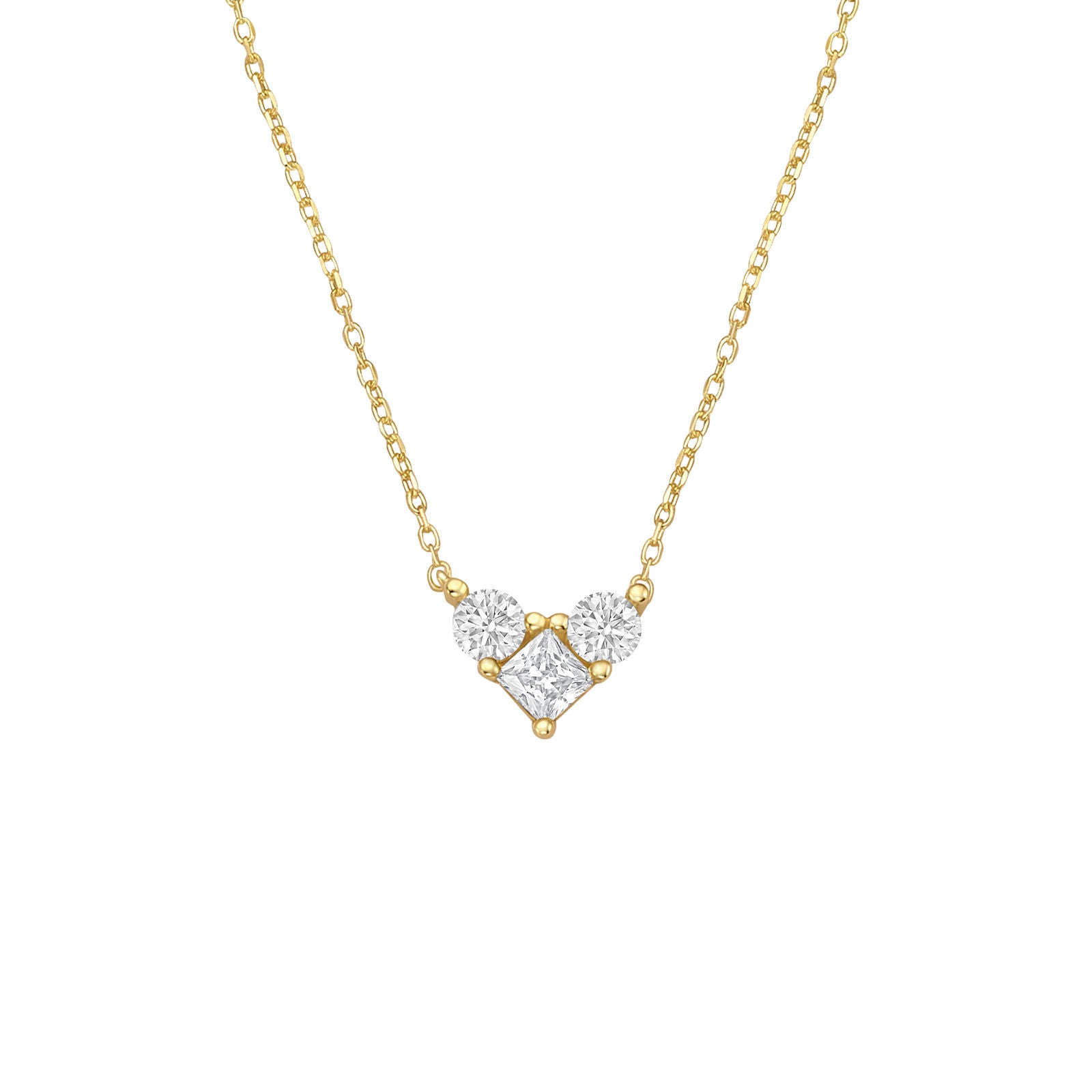 תליון ושרשרת מזהב צהוב 14 קראט - לב סופיה תליון ושרשרת מזהב צהוב 14 קראט - לב סופיה