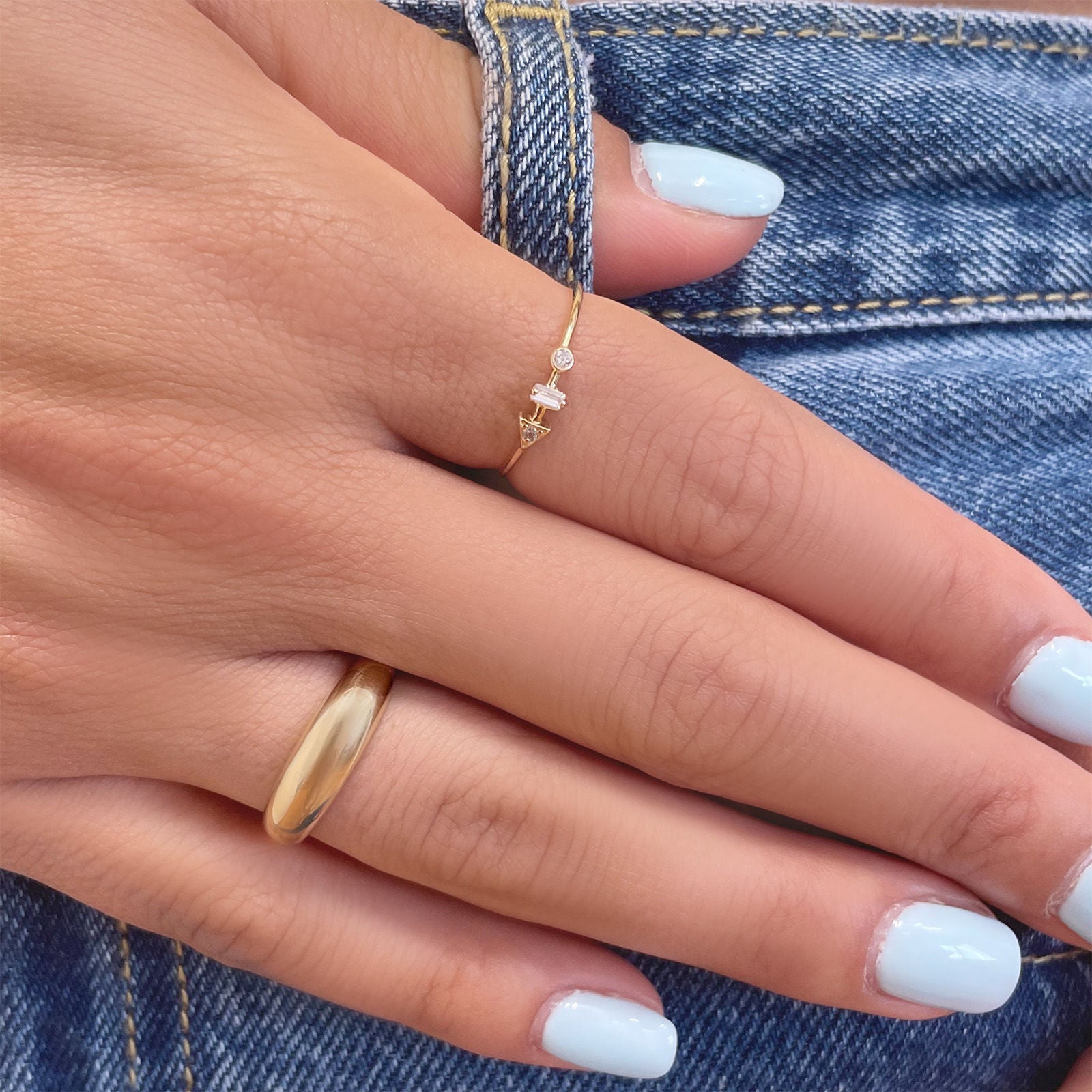 טבעת לנשים מזהב צהוב 14 קראט - באלי טבעת לנשים מזהב צהוב 14 קראט - באלי