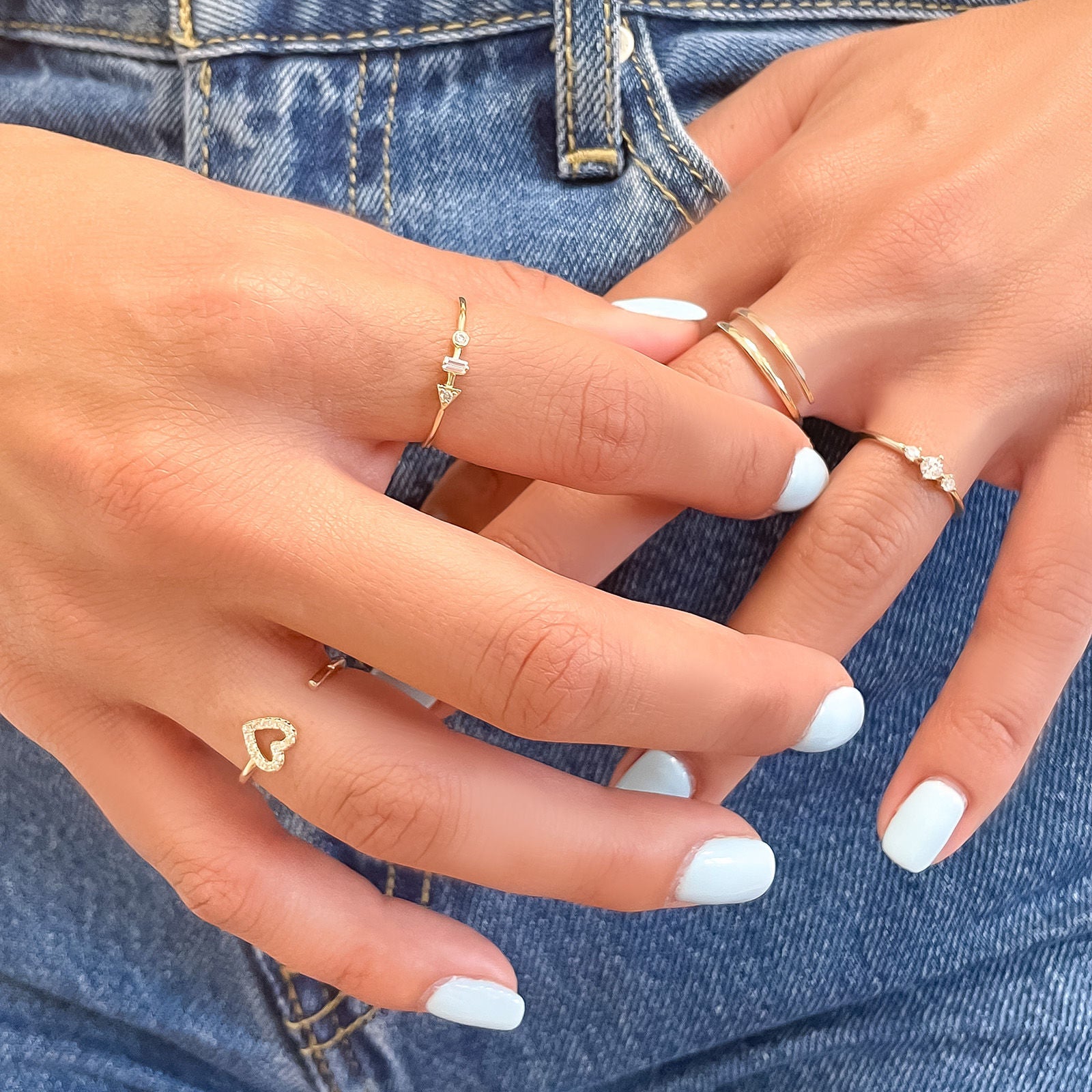 טבעת לנשים מזהב צהוב 14 קראט - מיילין טבעת לנשים מזהב צהוב 14 קראט - מיילין