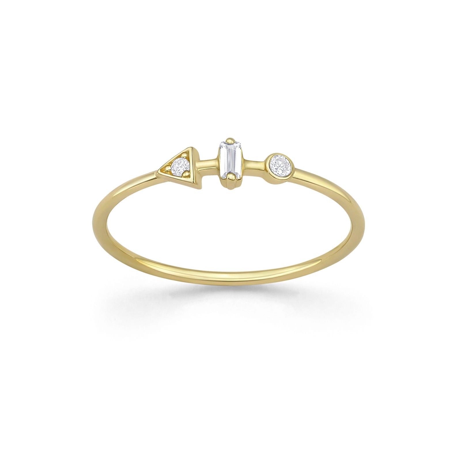 טבעת לנשים מזהב צהוב 14 קראט - מיילין טבעת לנשים מזהב צהוב 14 קראט - מיילין