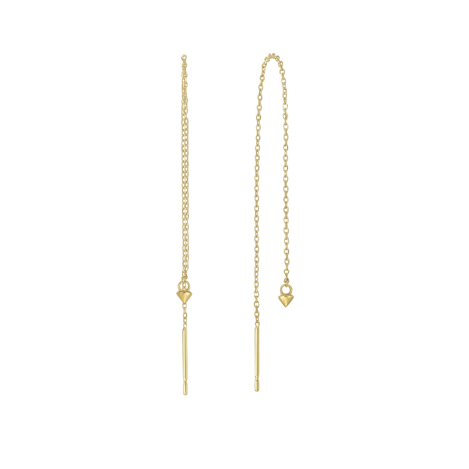 עגילים תלויים מזהב צהוב 14 קראט - ניט עגילים תלויים מזהב צהוב 14 קראט - ניט