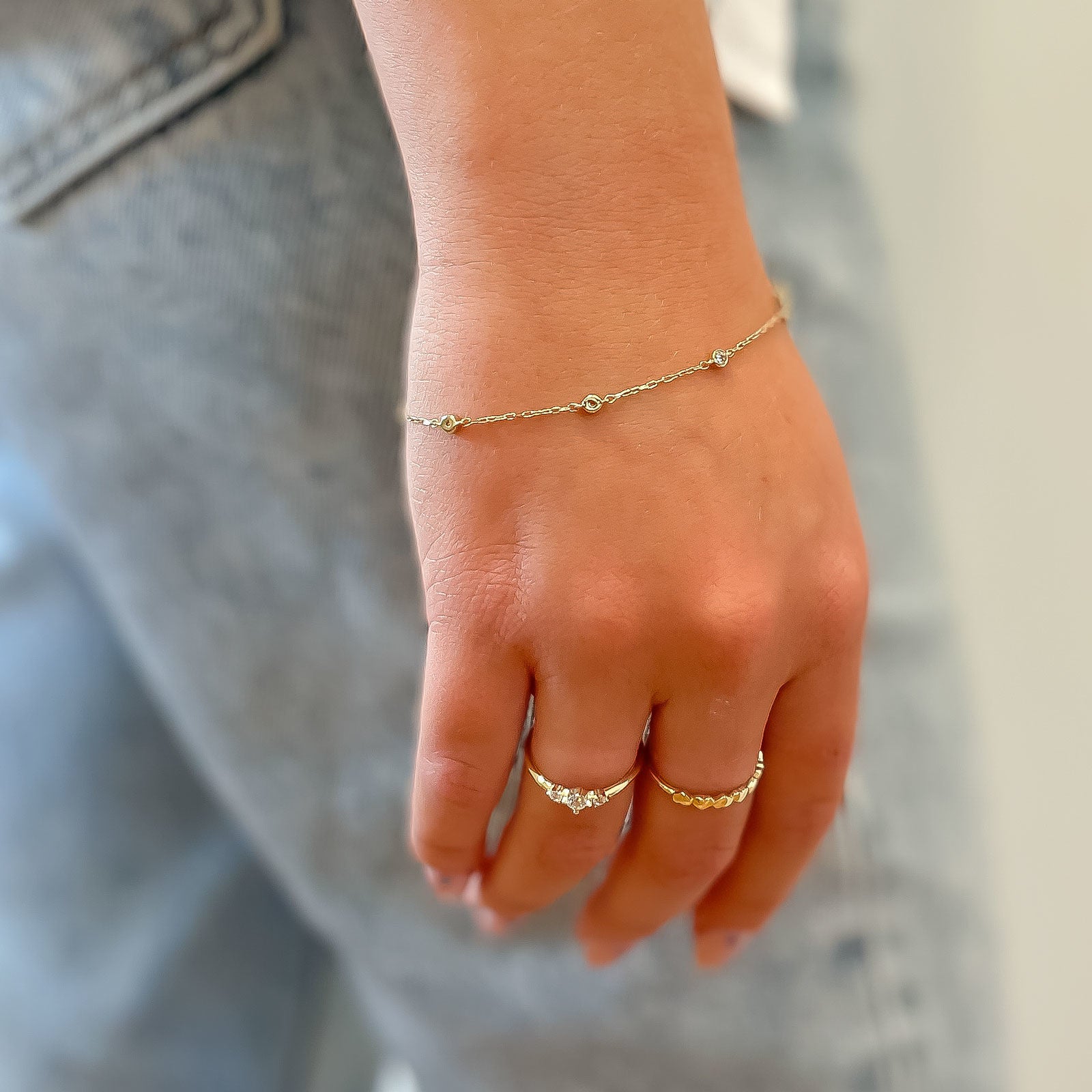 טבעת לנשים מזהב צהוב 14 קראט - לבבות מירבל טבעת לנשים מזהב צהוב 14 קראט - לבבות מירבל