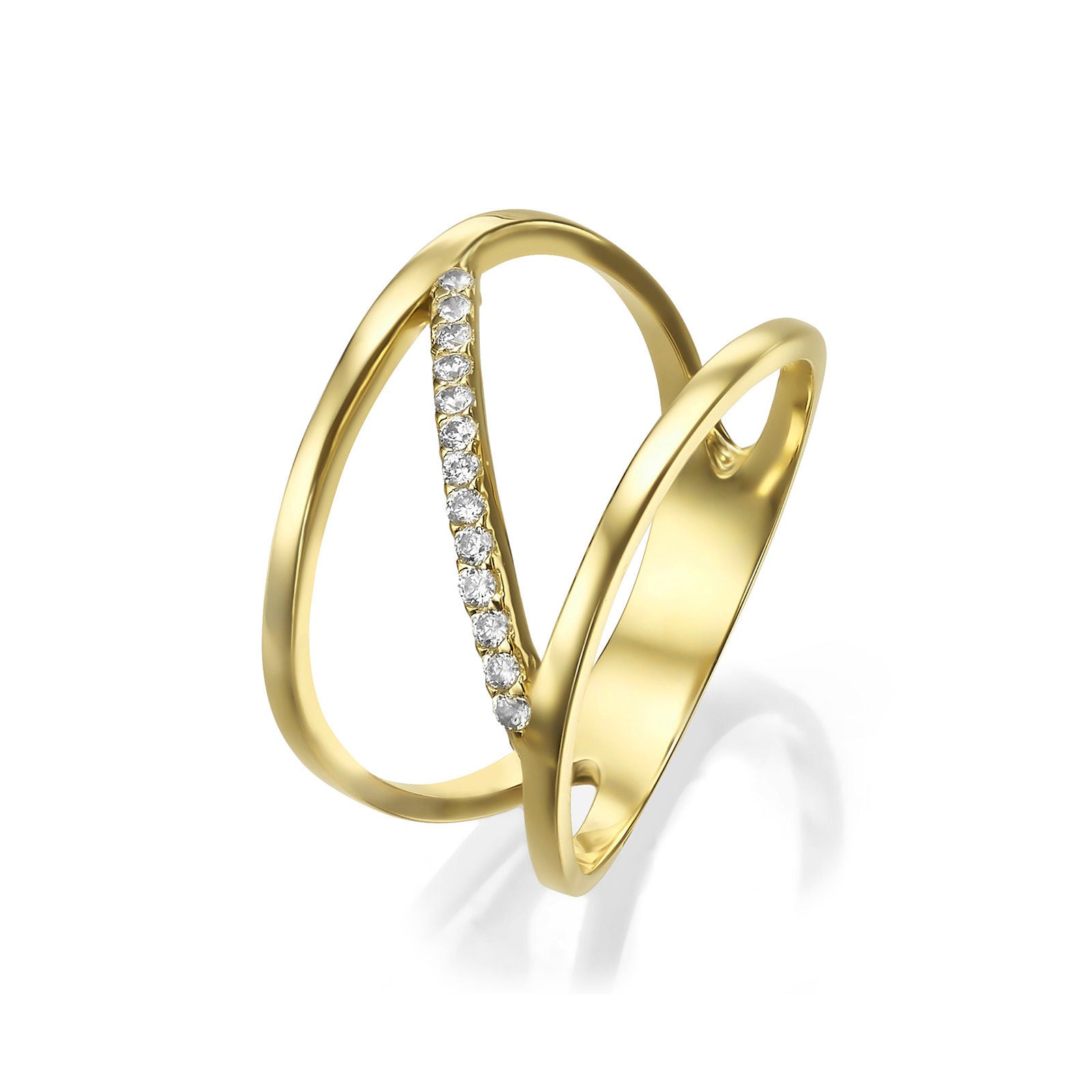 טבעת לנשים מזהב צהוב 14 קראט - בלן טבעת לנשים מזהב צהוב 14 קראט - בלן