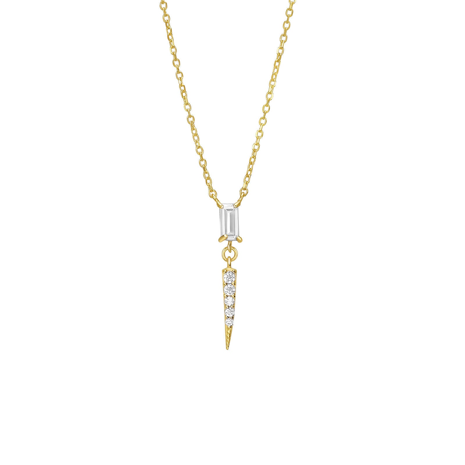 תליון ושרשרת מזהב צהוב 14 קראט - לארה תליון ושרשרת מזהב צהוב 14 קראט - לארה