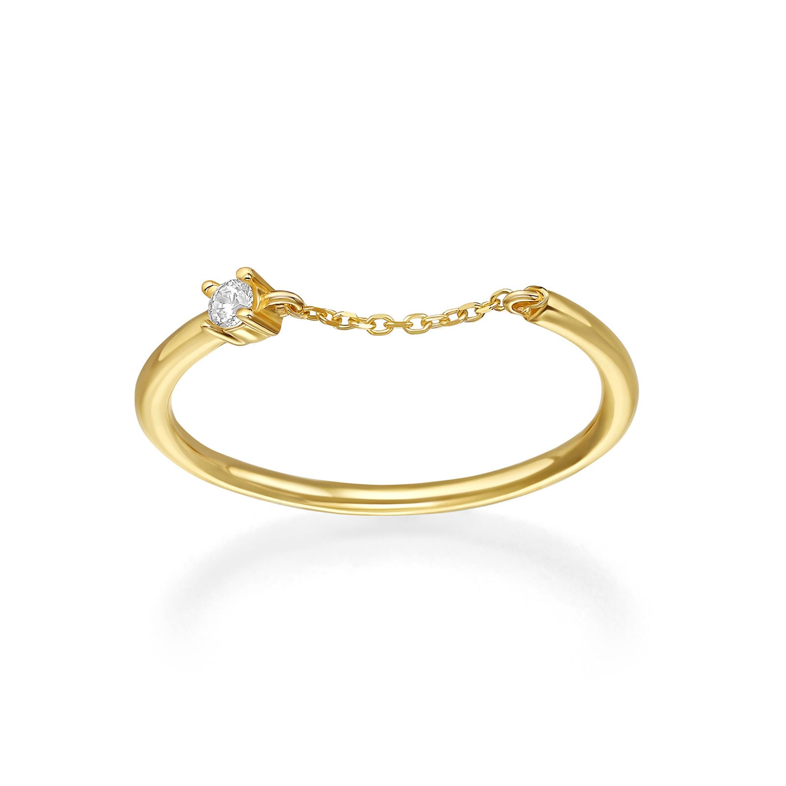 טבעת לנשים מזהב צהוב 14 קראט - לייקה טבעת לנשים מזהב צהוב 14 קראט - לייקה