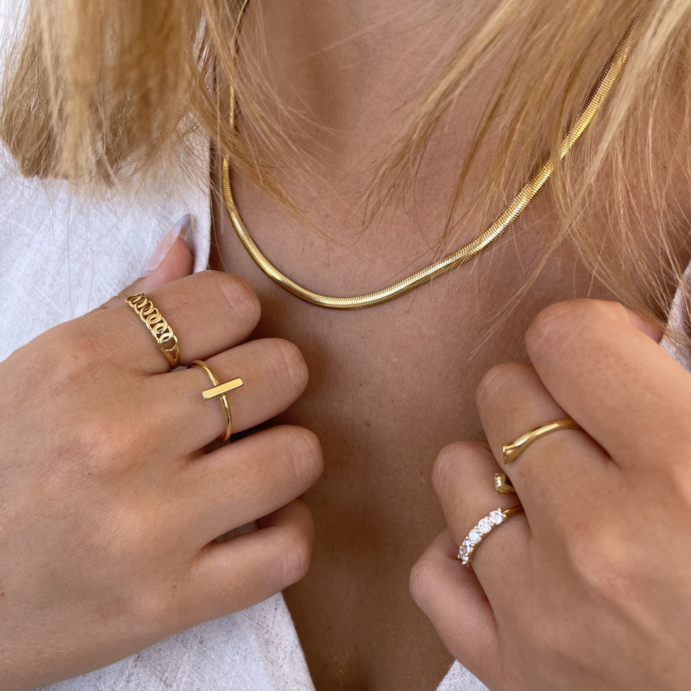 שרשרת לאישה מזהב צהוב 14 קראט - נחש הקסמים 50 ס"מ שרשרת לאישה מזהב צהוב 14 קראט - נחש הקסמים 50 ס"מ