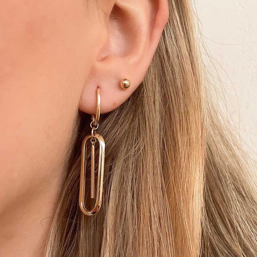 עגילים לאישה מזהב צהוב 14 קראט - אליסה עגילים לאישה מזהב צהוב 14 קראט - אליסה