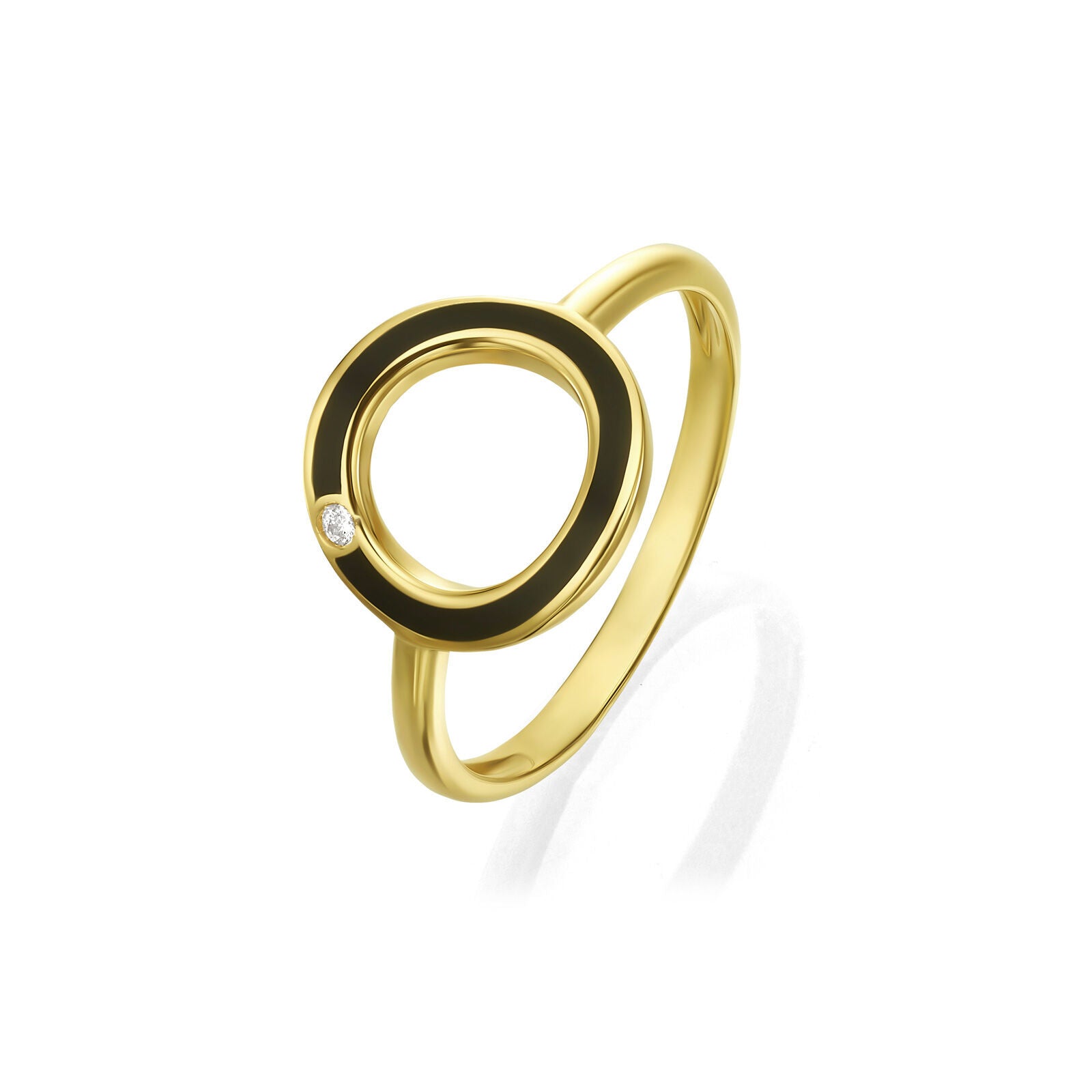 טבעת יהלום מזהב צהוב 14 קראט -  מעגל החיים סליבן טבעת יהלום מזהב צהוב 14 קראט -  מעגל החיים סליבן