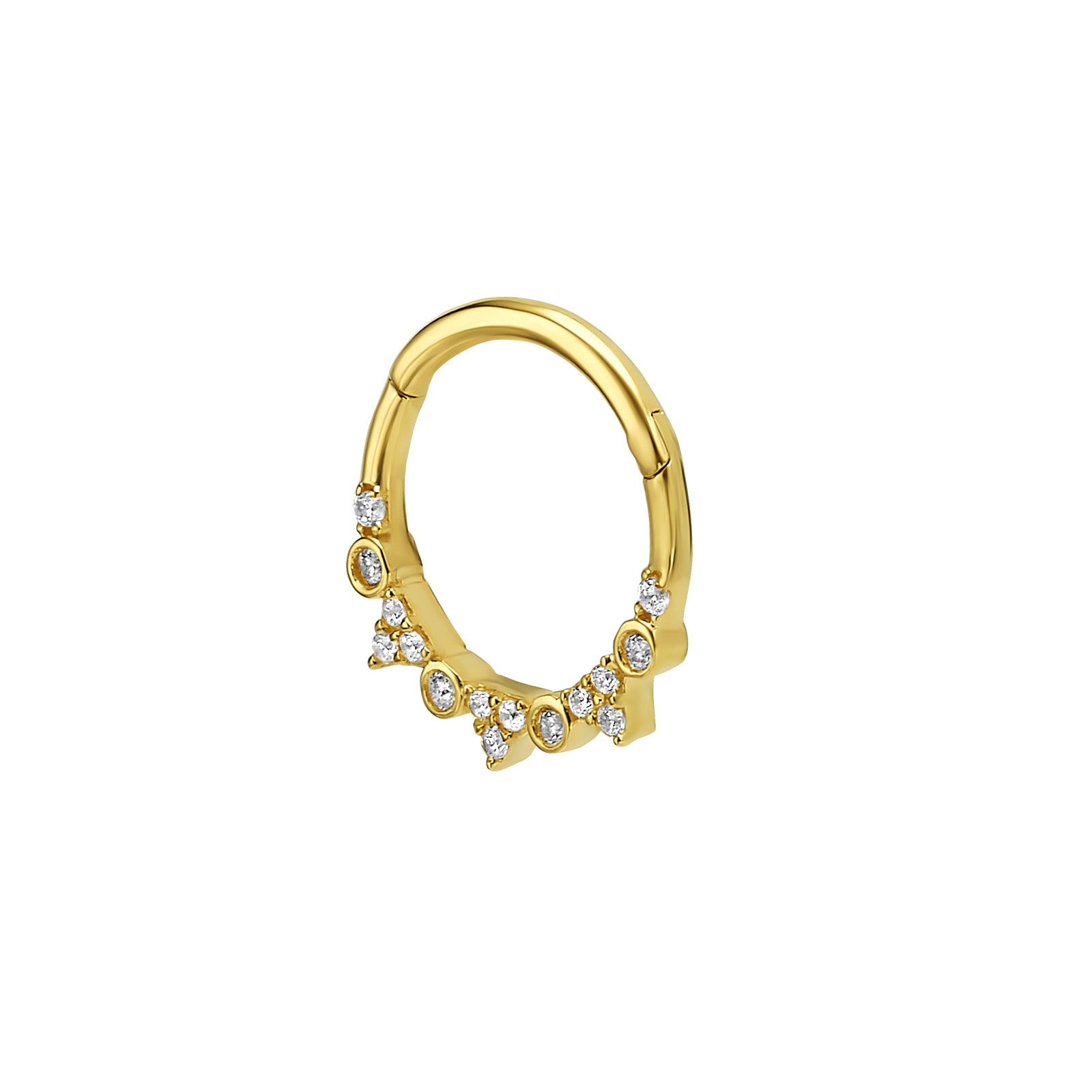 פירסינג יהלומים מזהב צהוב 14 קראט - סקרלט פירסינג יהלומים מזהב צהוב 14 קראט - סקרלט