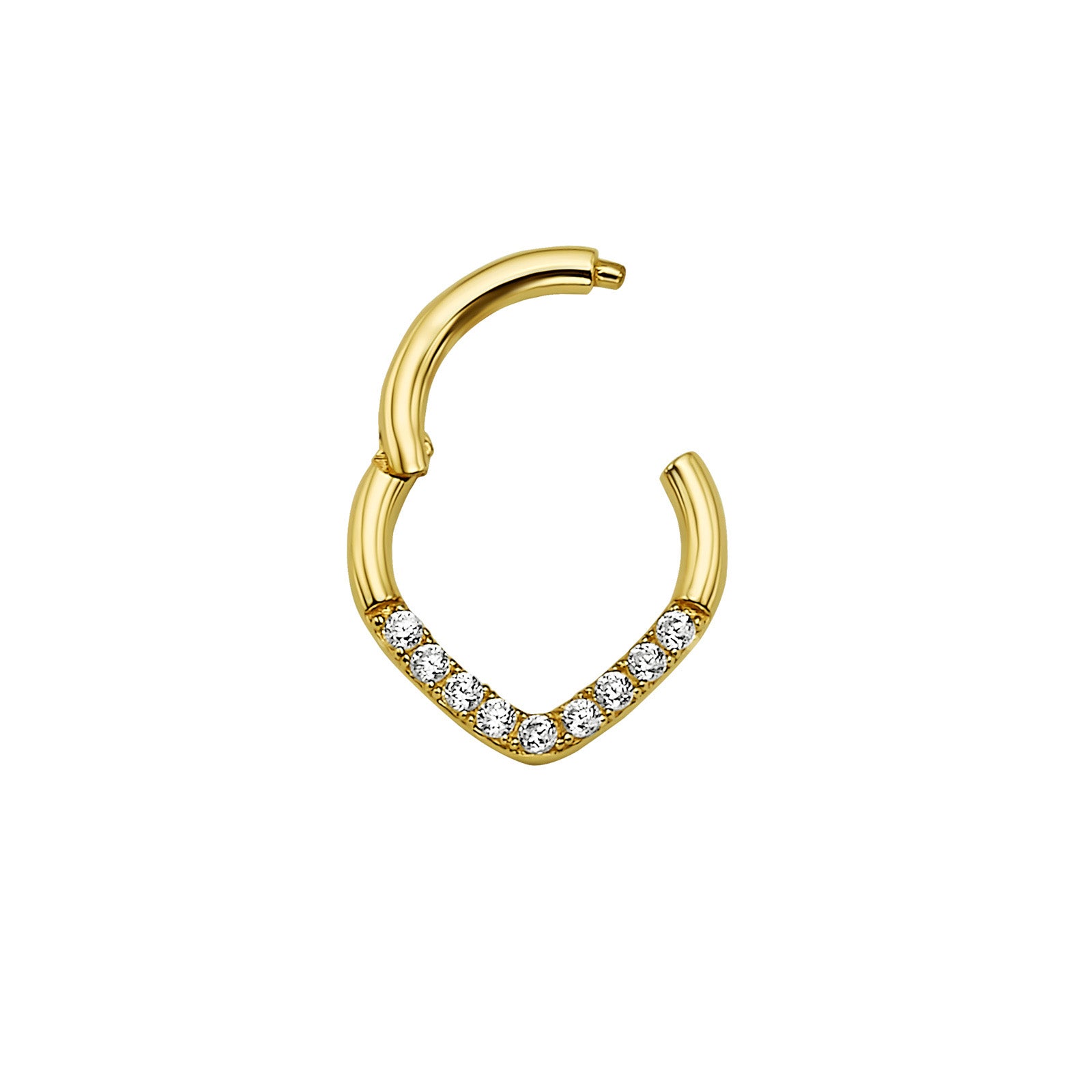 פירסינג יהלומים מזהב צהוב 14 קראט - אלכסנדרה פירסינג יהלומים מזהב צהוב 14 קראט - אלכסנדרה